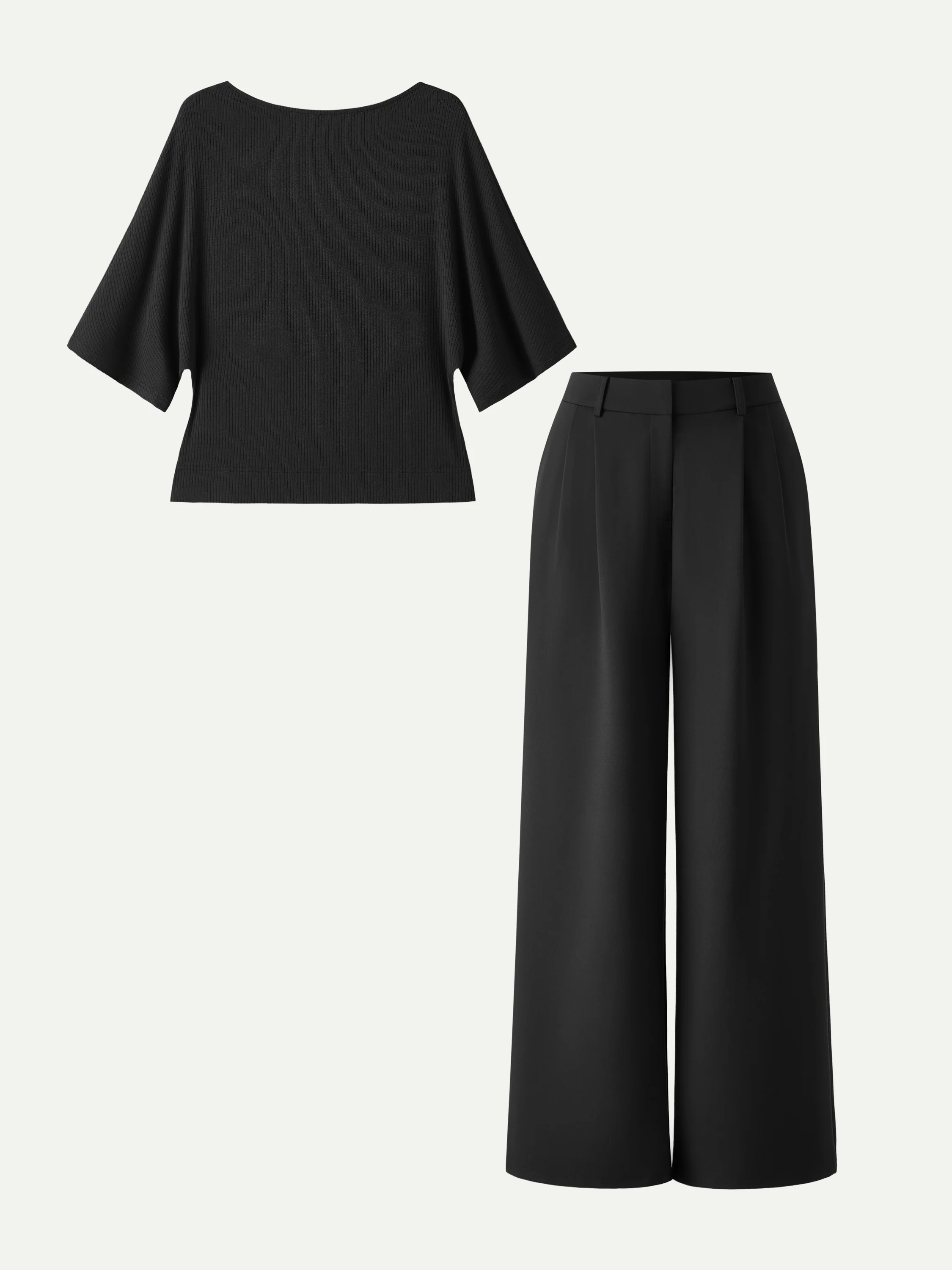 Soft Ribbed Boatneck Relaxed Top - Image 4