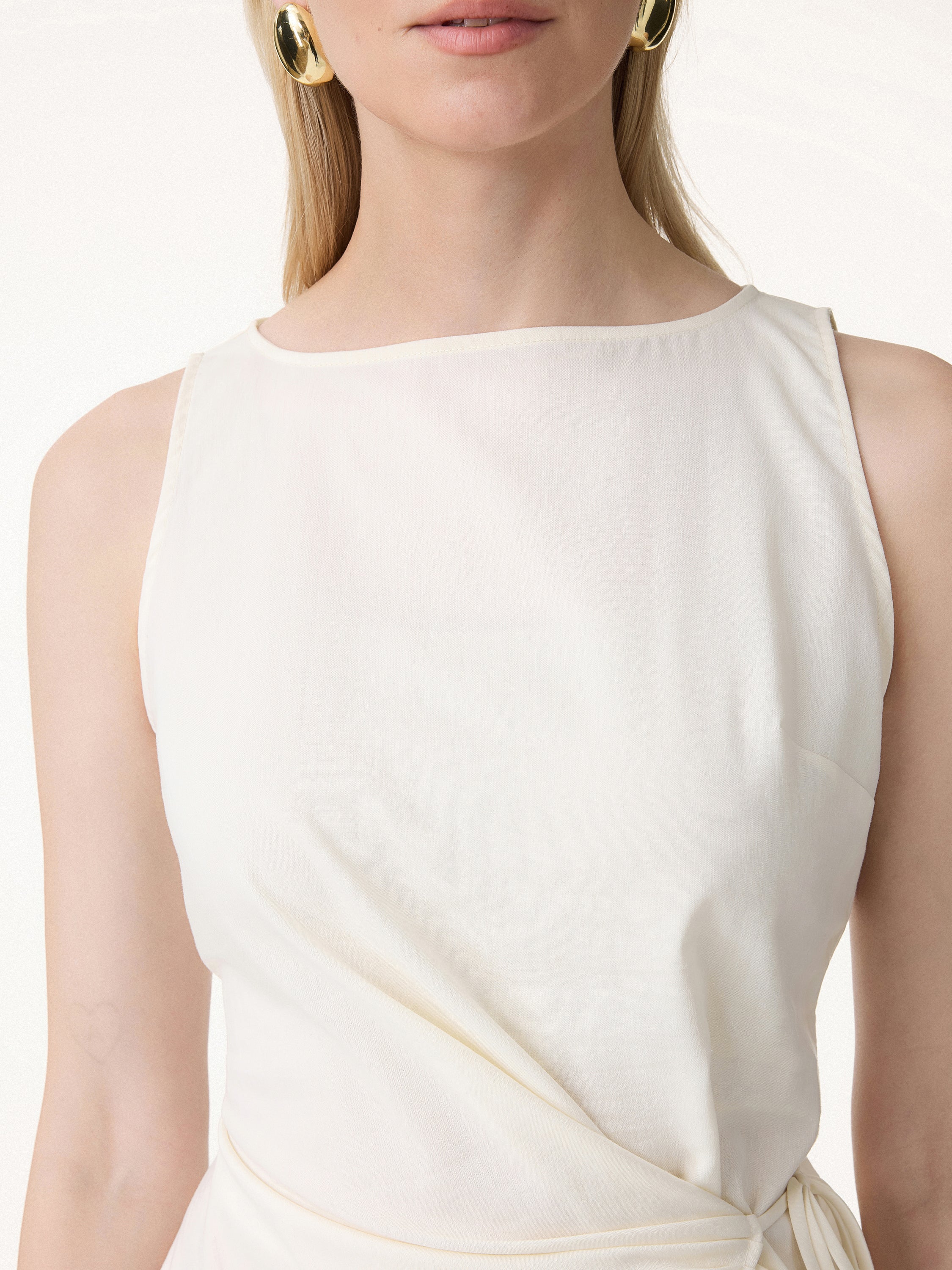2Pcs Set Boatneck Waist-Defined Top & Tailored Shorts with Pockets - Image 10