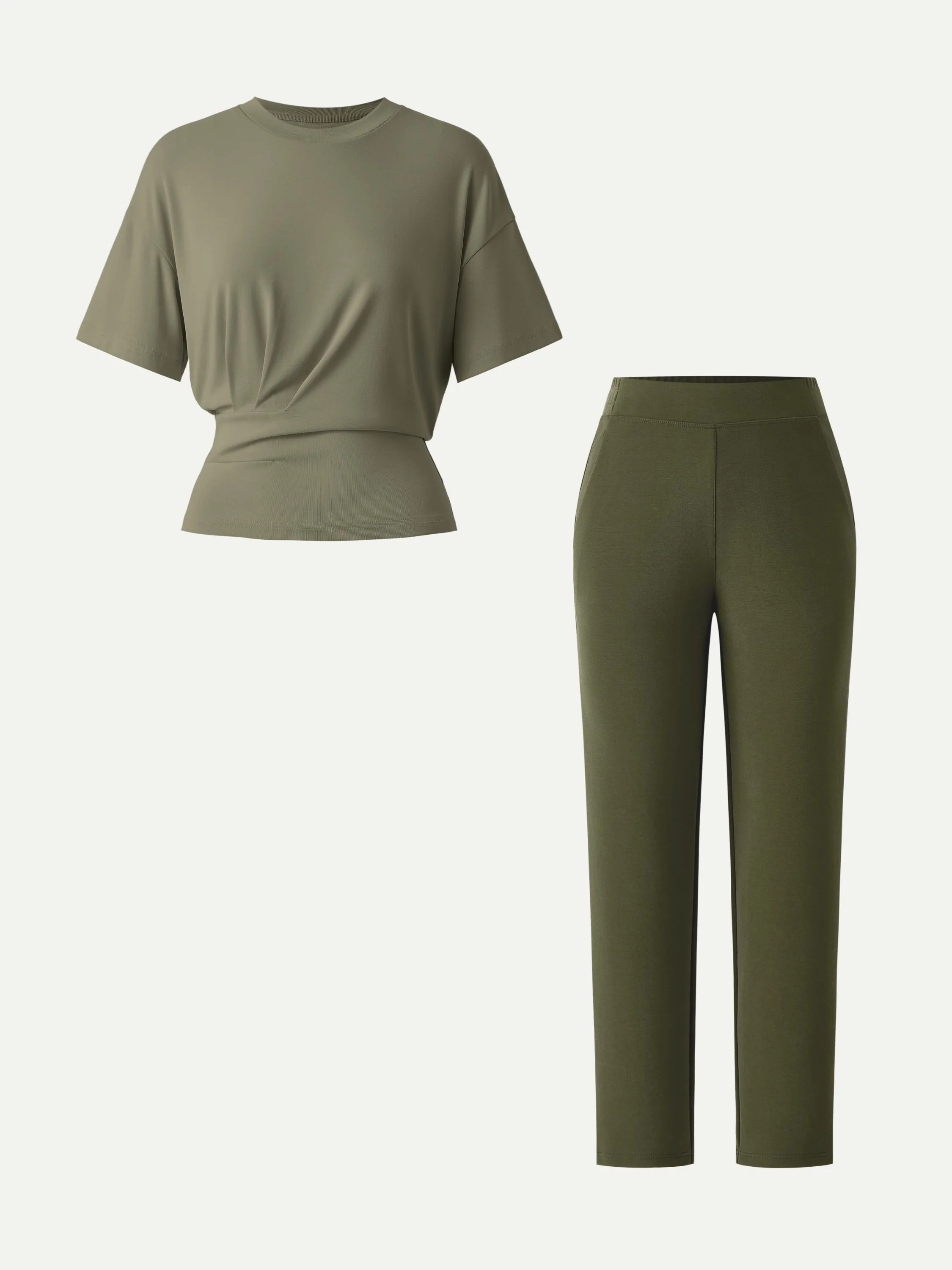 Mid Rise Pull-on Tapered Pant with Pockets - Image 4