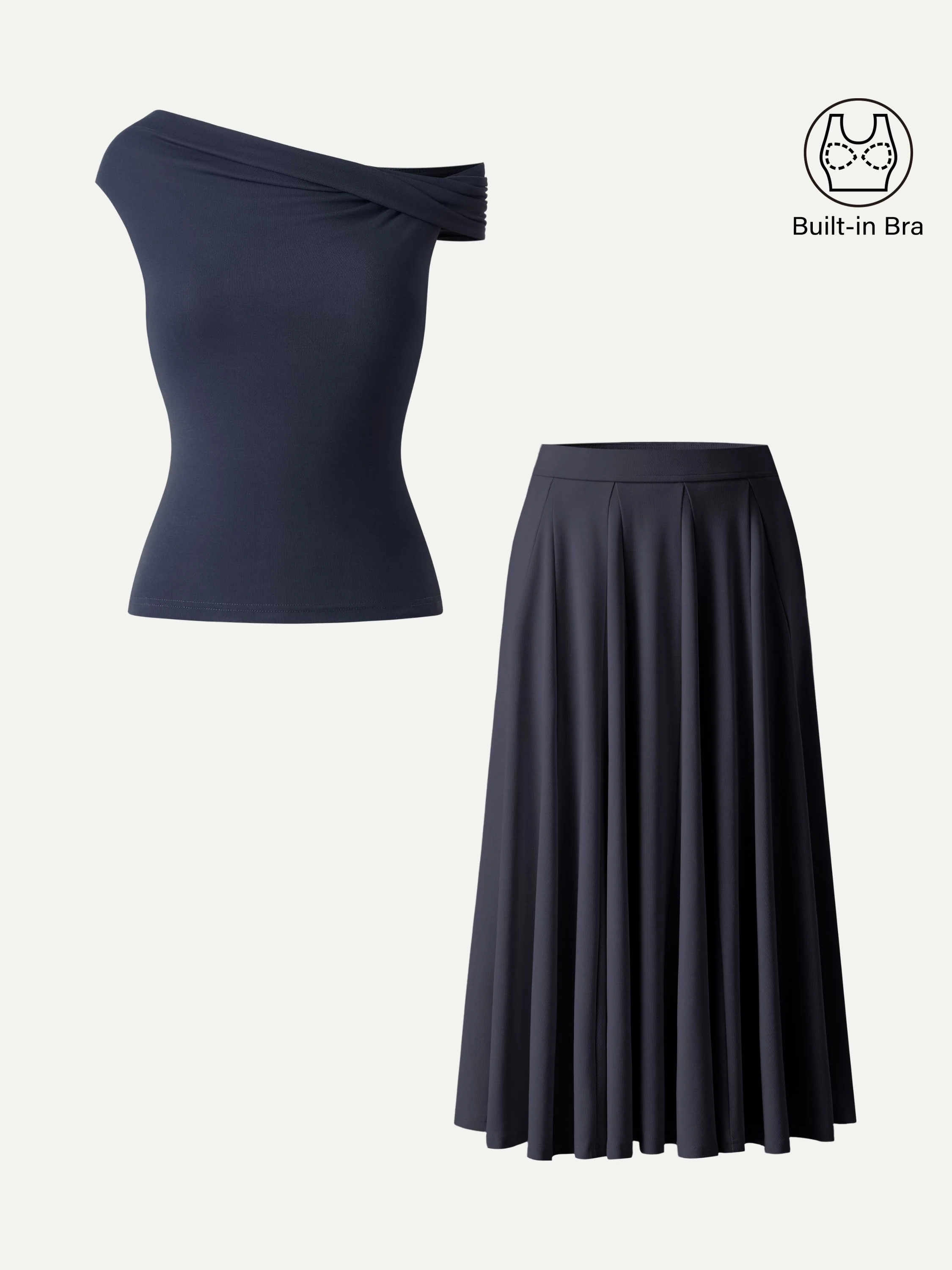 Lyocell Blend Volume Skirt with Pockets - Image 4