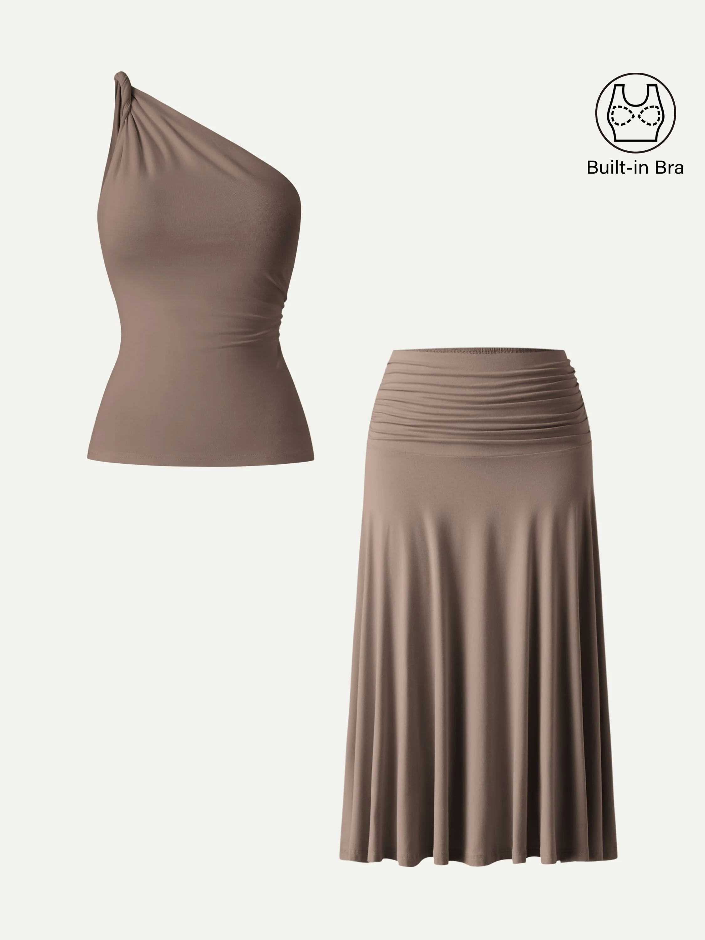 One Shoulder Twisted Bra Tank