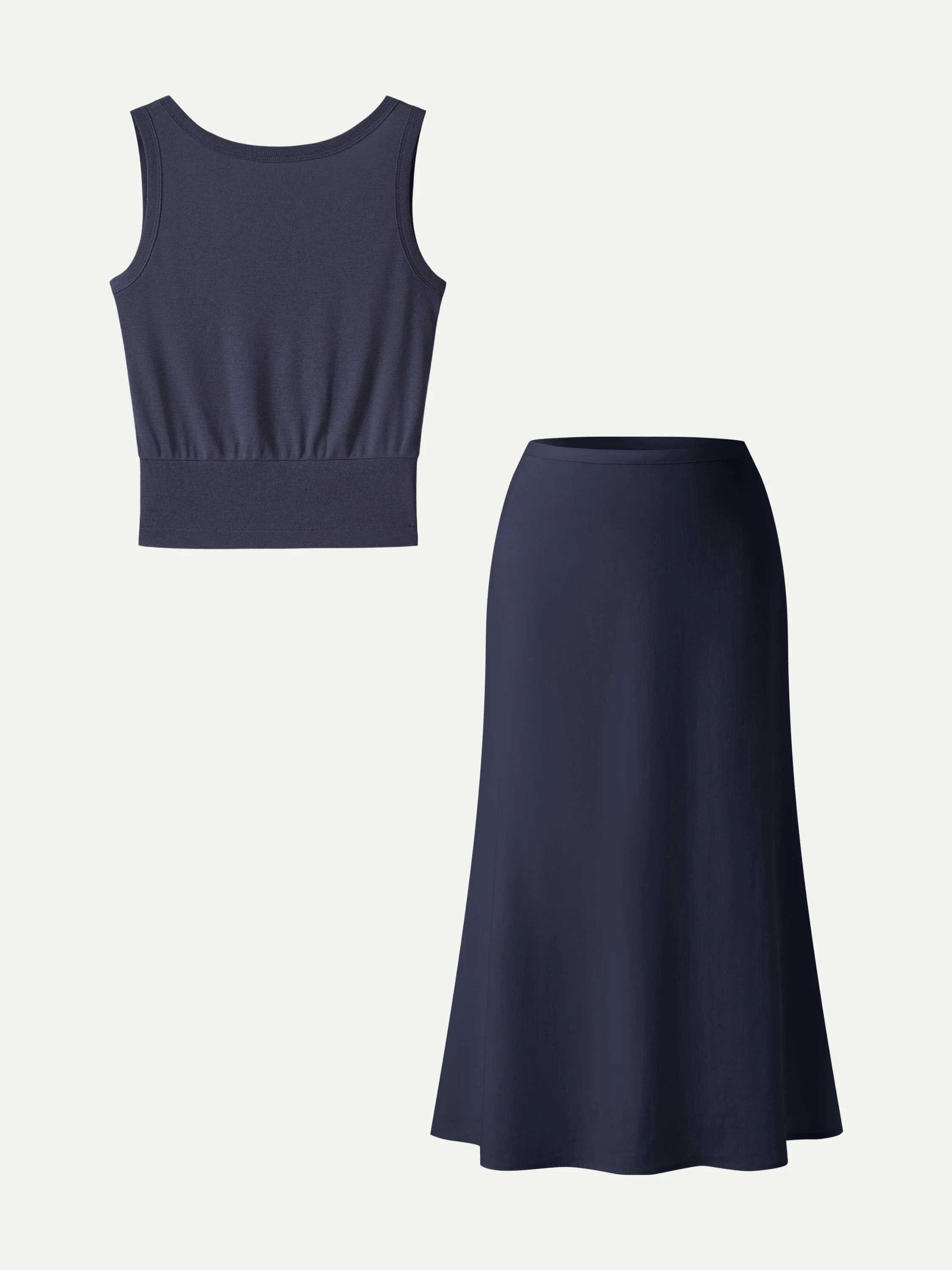 Lyocell-Linen Blend Maxi Flared Pull-On Skirt - Image 2