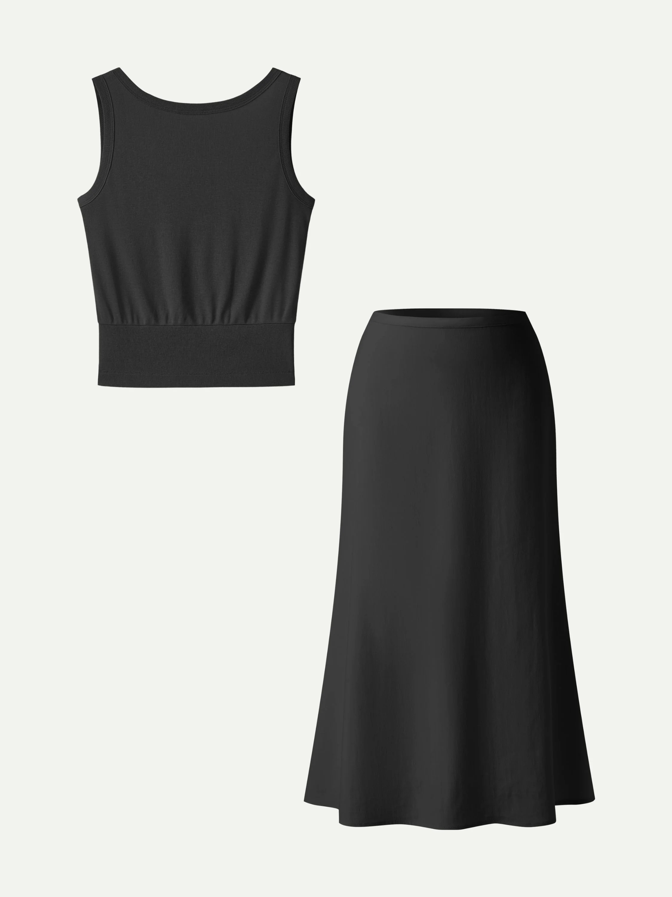 Lyocell-Linen Blend Maxi Flared Pull-On Skirt - Image 4