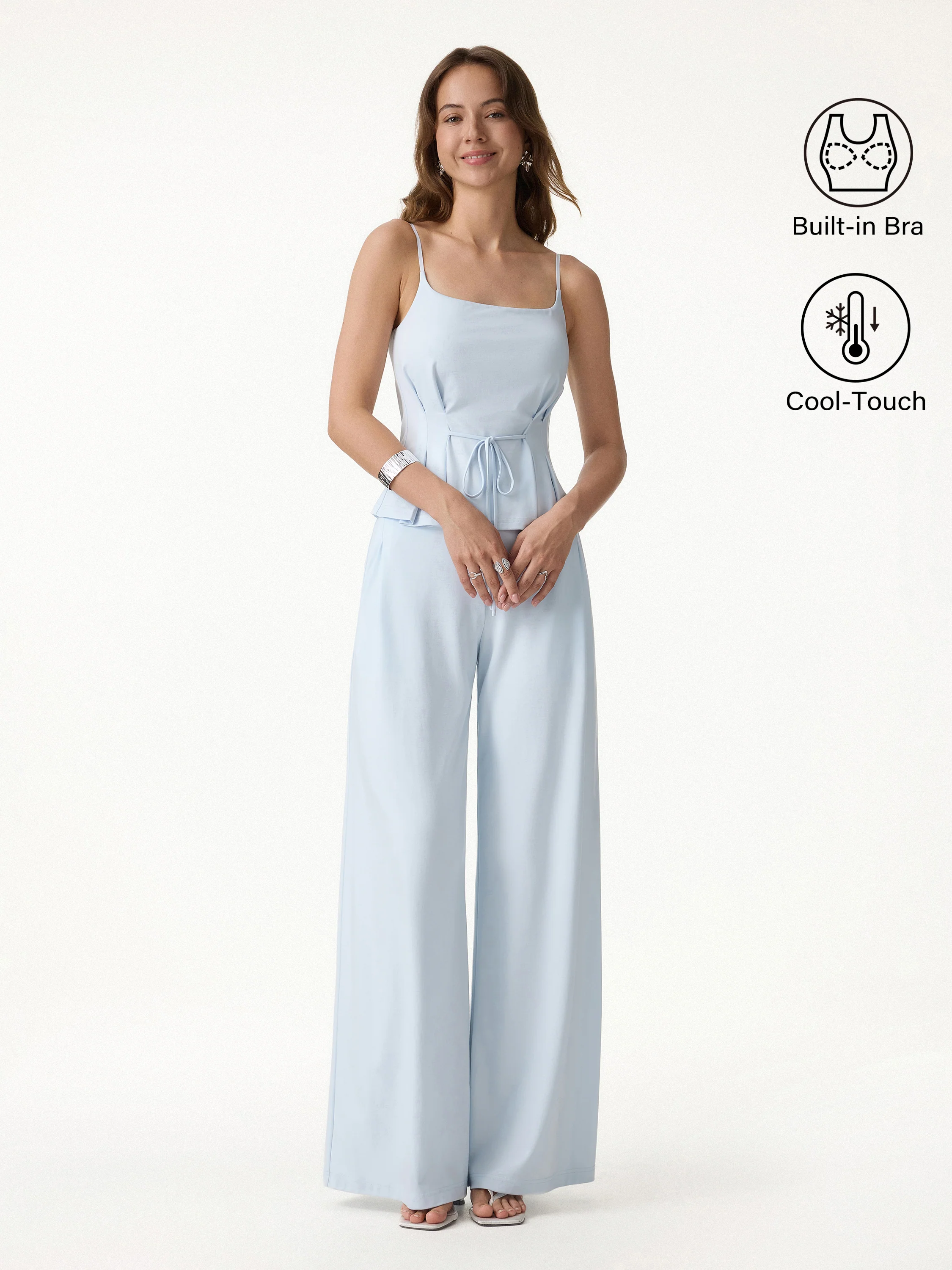 Ponte Pleated Spaghetti Brami - Image 4