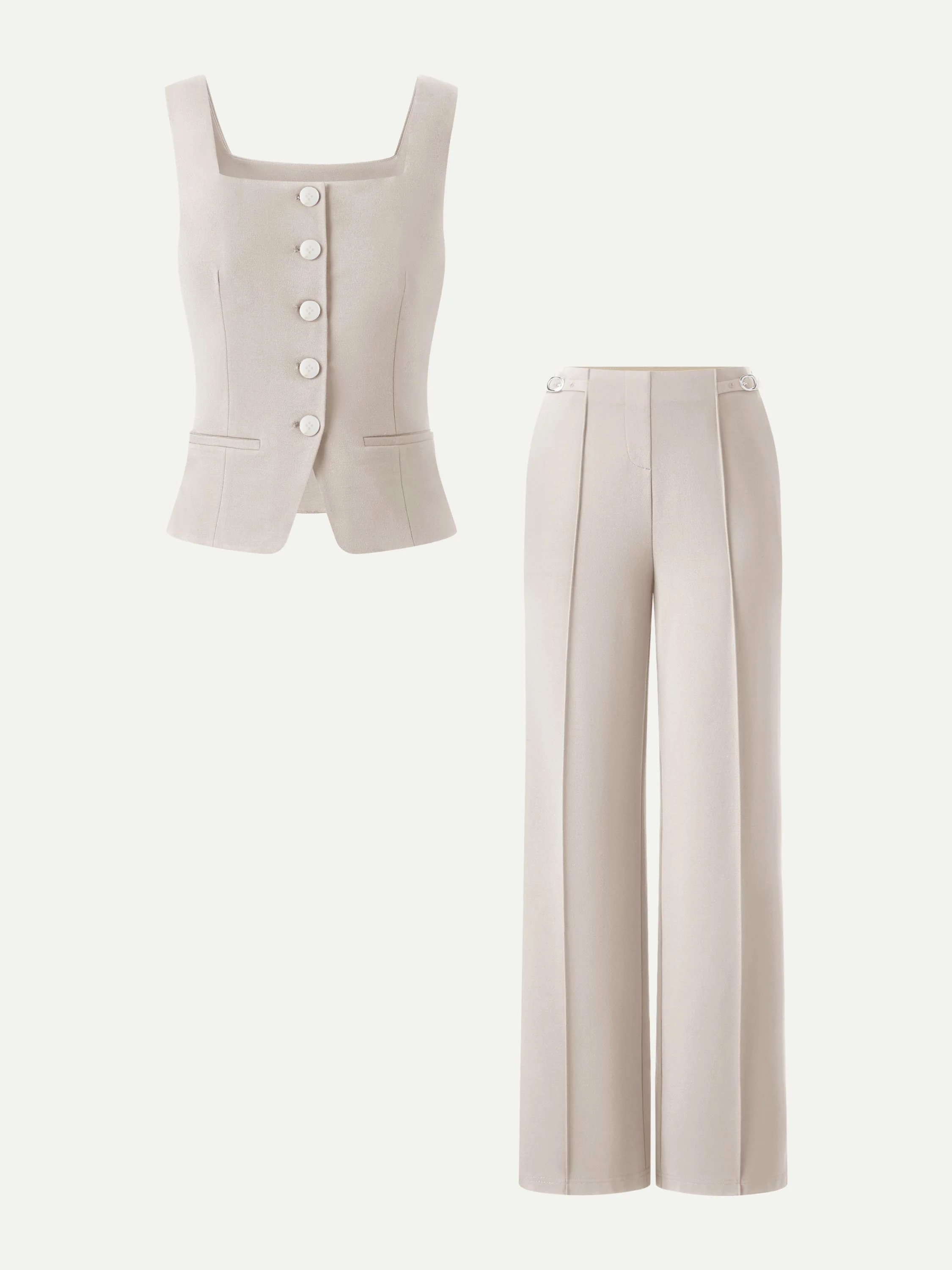4-Way Stretch Drapey High Rise Wide Leg Ankled Pant - Image 4