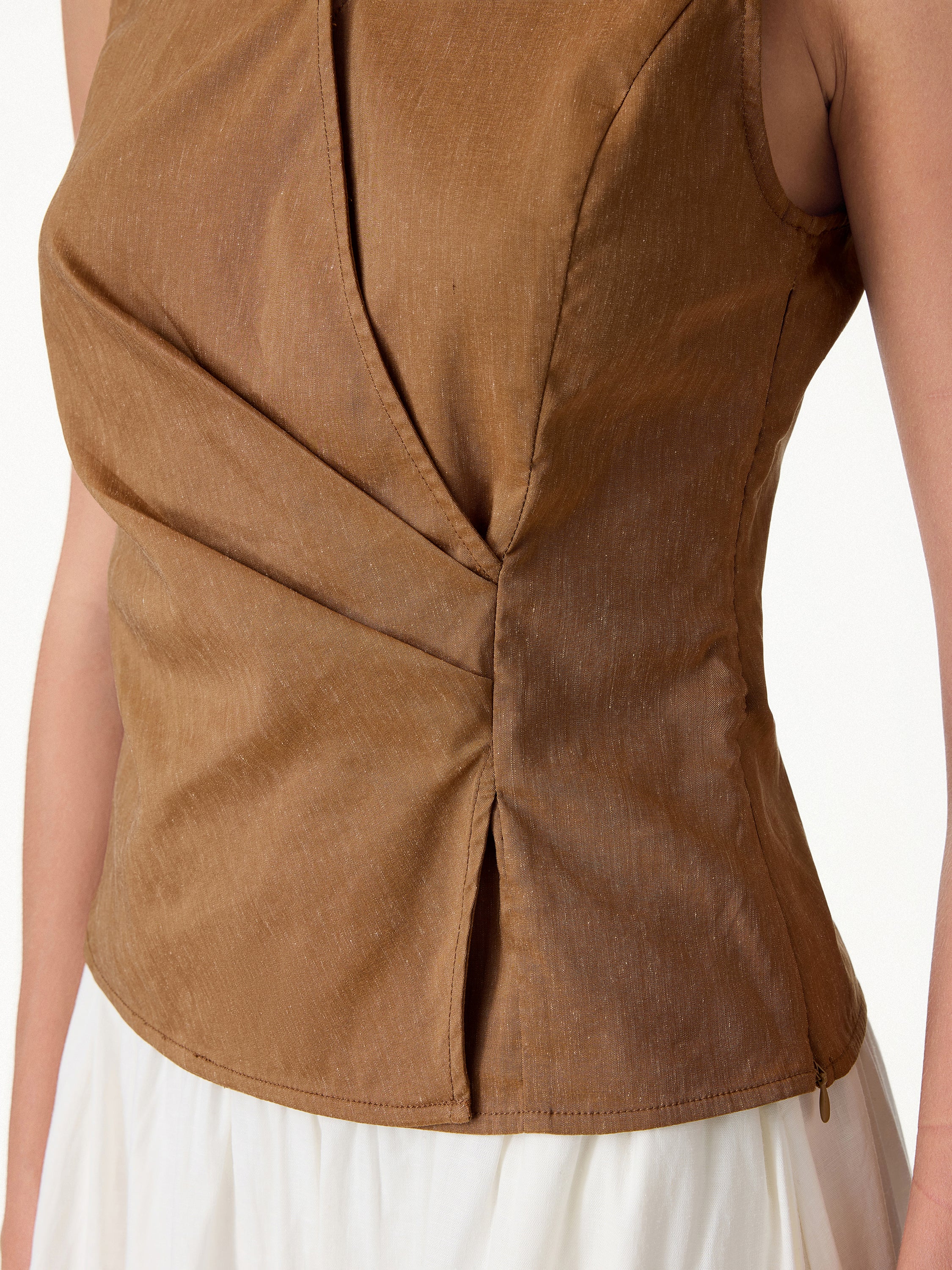 2Pcs Set Top with Side Twist & Cropped Wide Leg Pants - Image 6