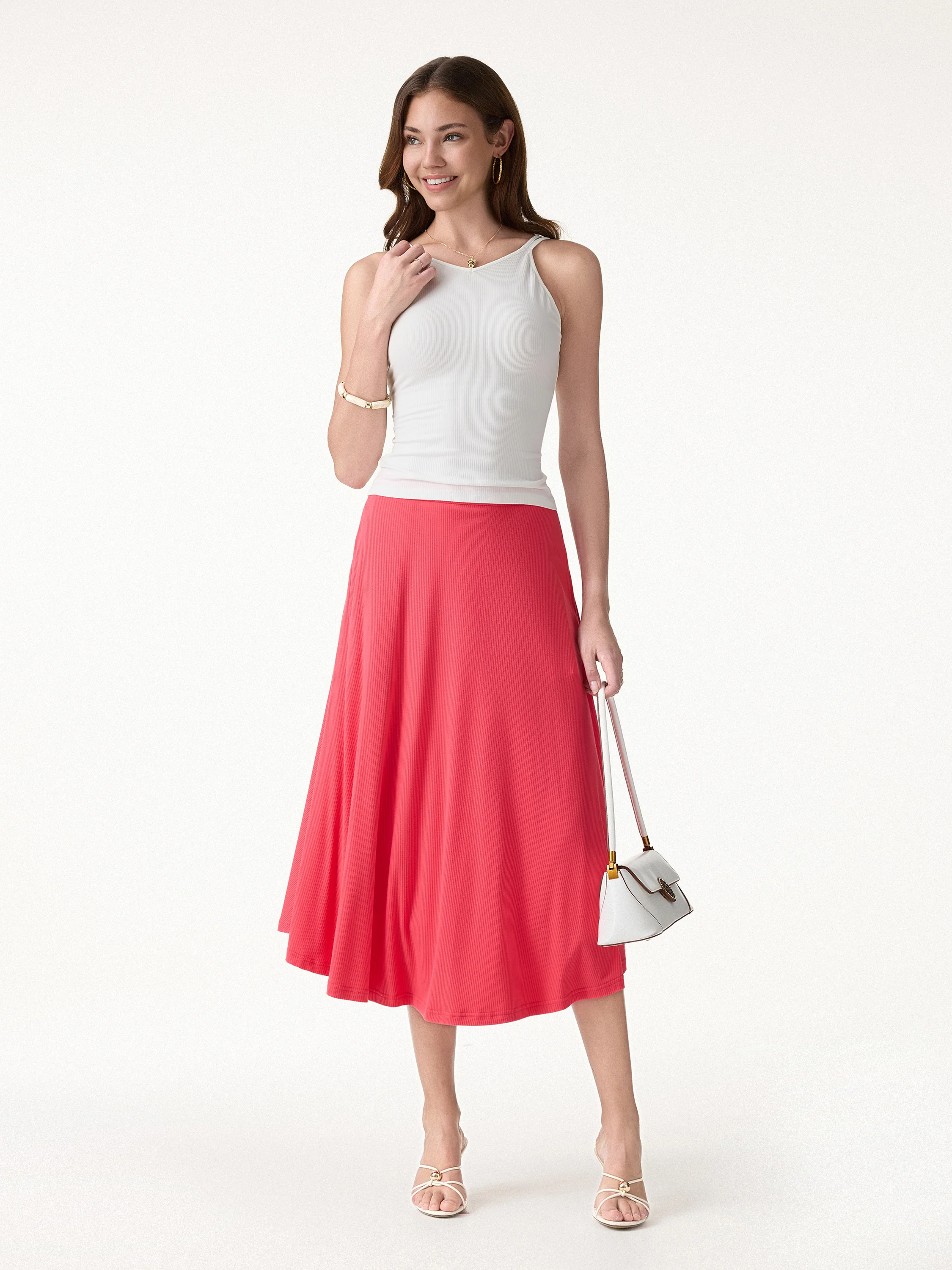 CoolTouch Midi Circle Flare Skirt with Pockets - Image 5