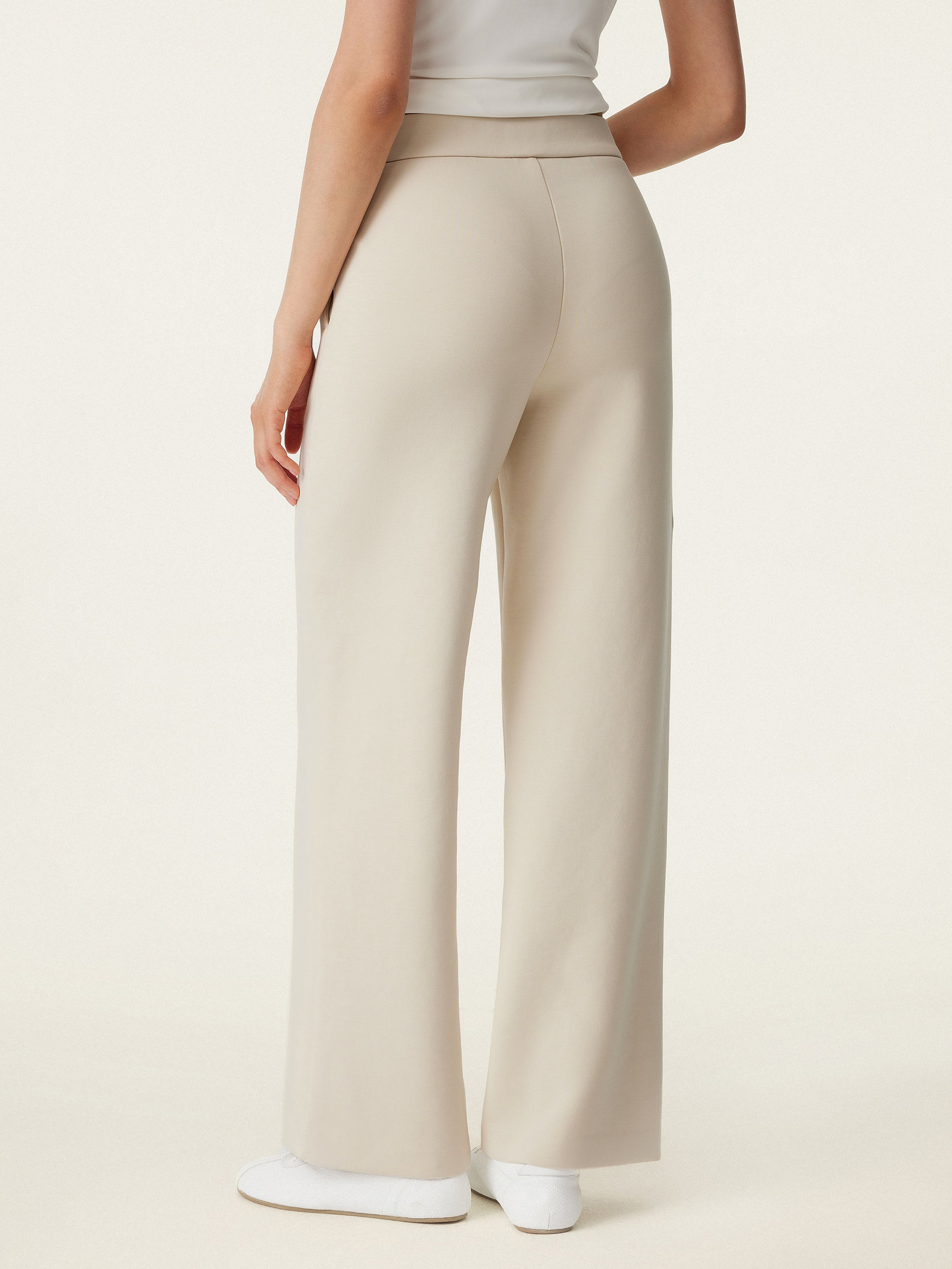 2Pcs Set V-neck Bra Top & Mid Rise Straight Pant with Pockets - Image 14
