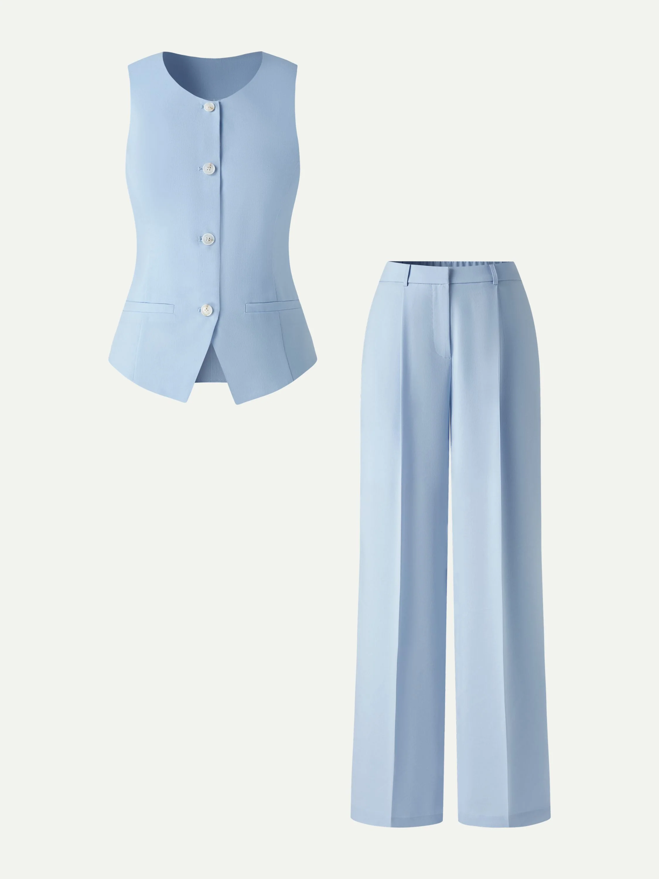 Linen Summer Waistcoat with Pockets - Image 4