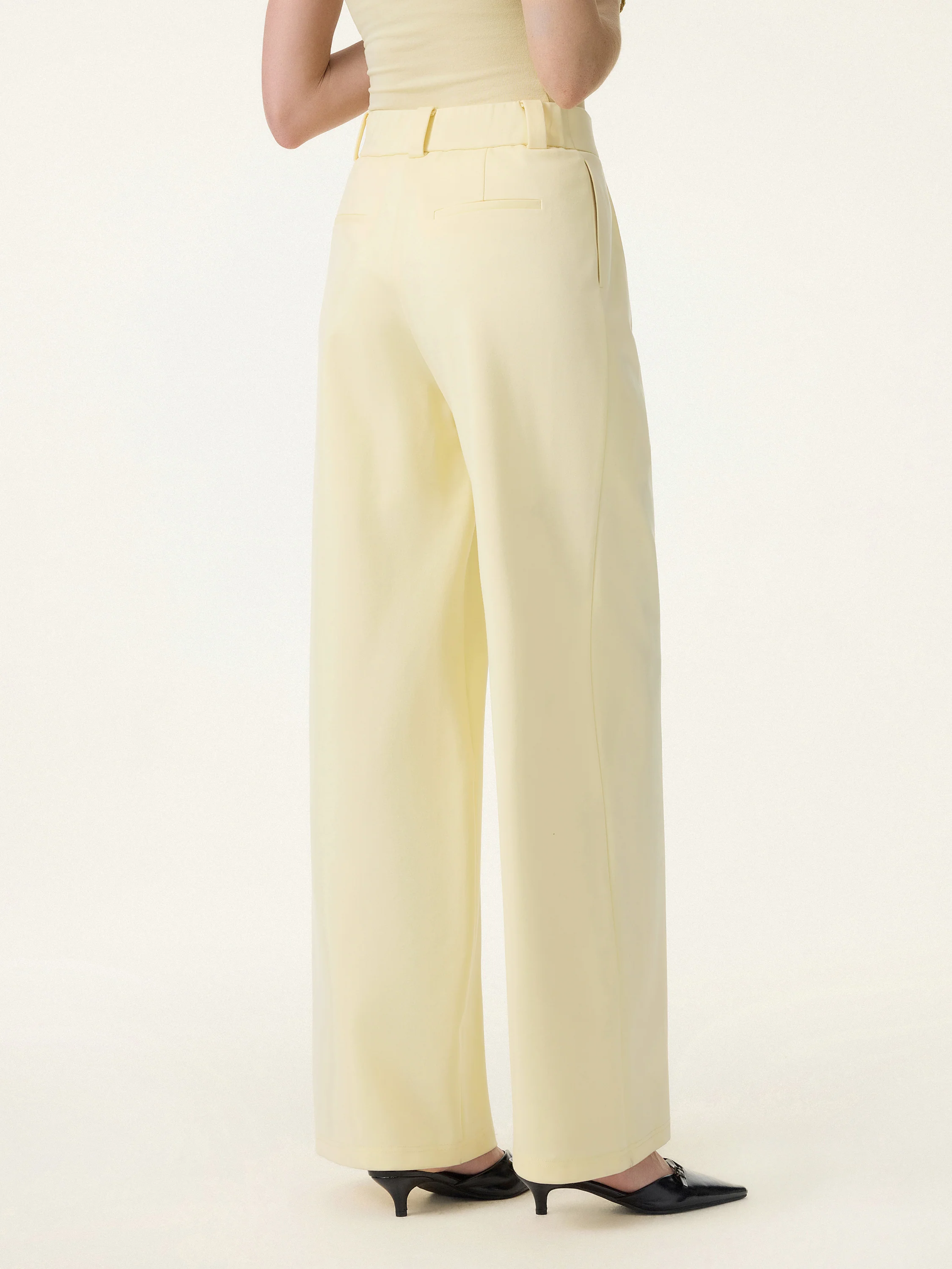 4-Way Stretch Drapey Mid Rise Wide Leg Work Pant - Image 13