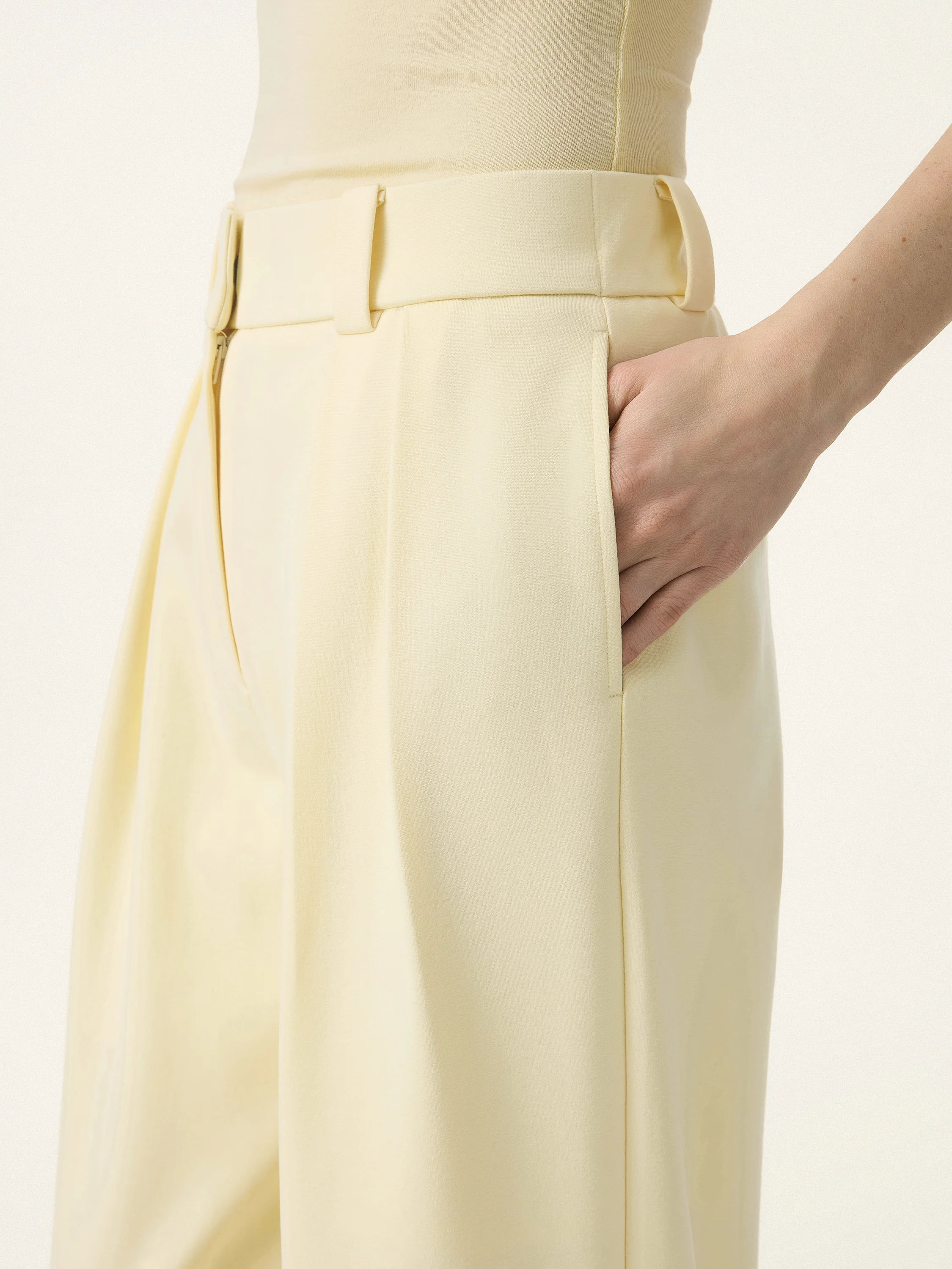 4-Way Stretch Drapey Mid Rise Wide Leg Work Pant - Image 6