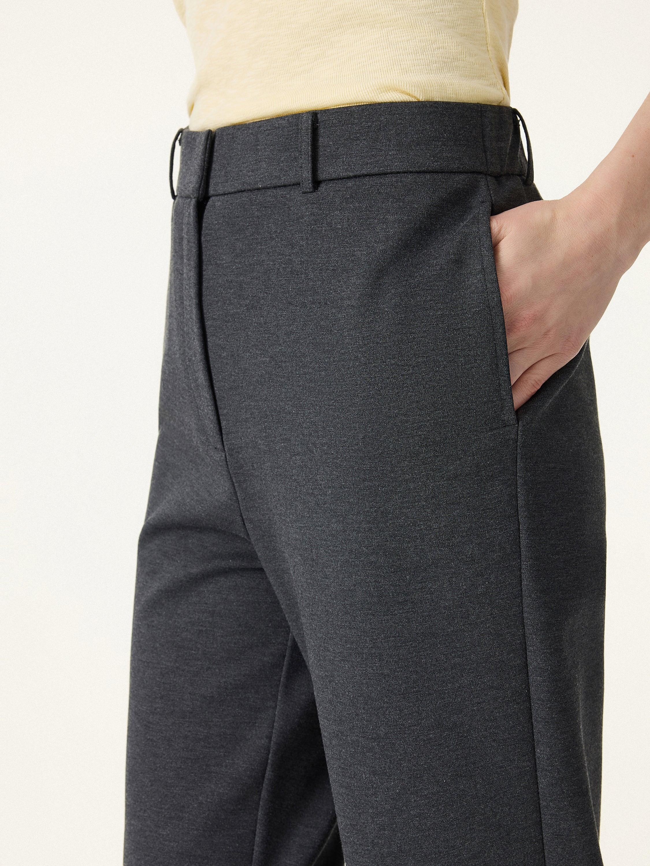 4-Way Stretch High Rise Tapered Leg Pant with Pockets - Image 3