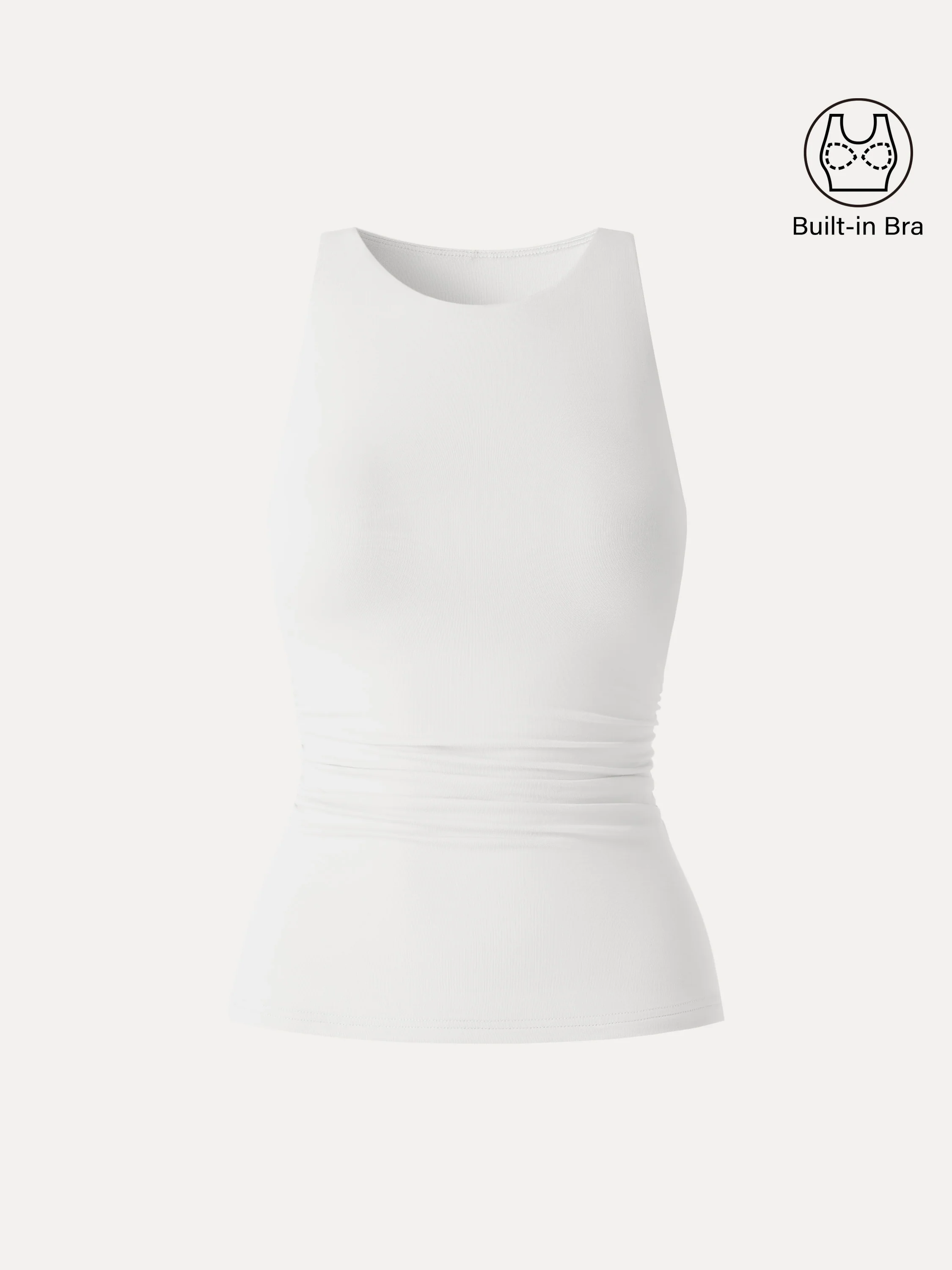 Back Smoothing Ruched Sleeveless Bandless Bra Top - Image 11