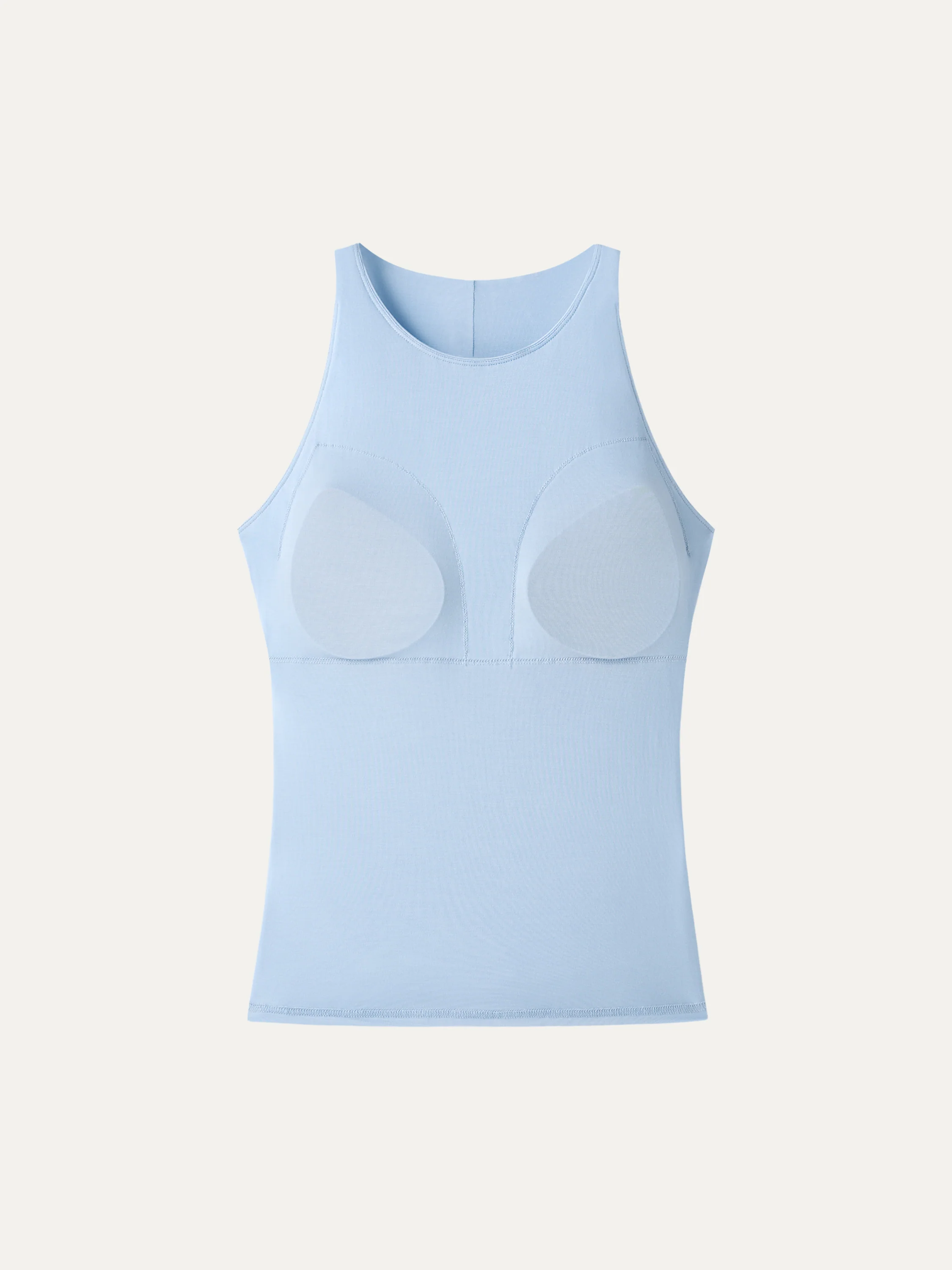 Back Smoothing Ruched Sleeveless Bandless Bra Top - Image 8