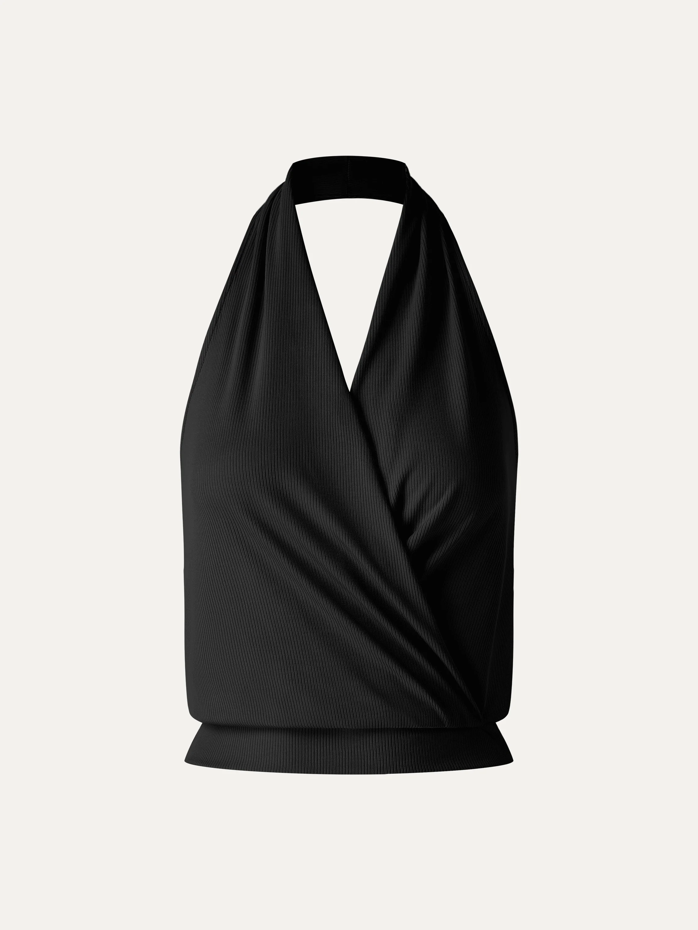 Bamboo Blend Halter Neck Relaxed Top - Image 14