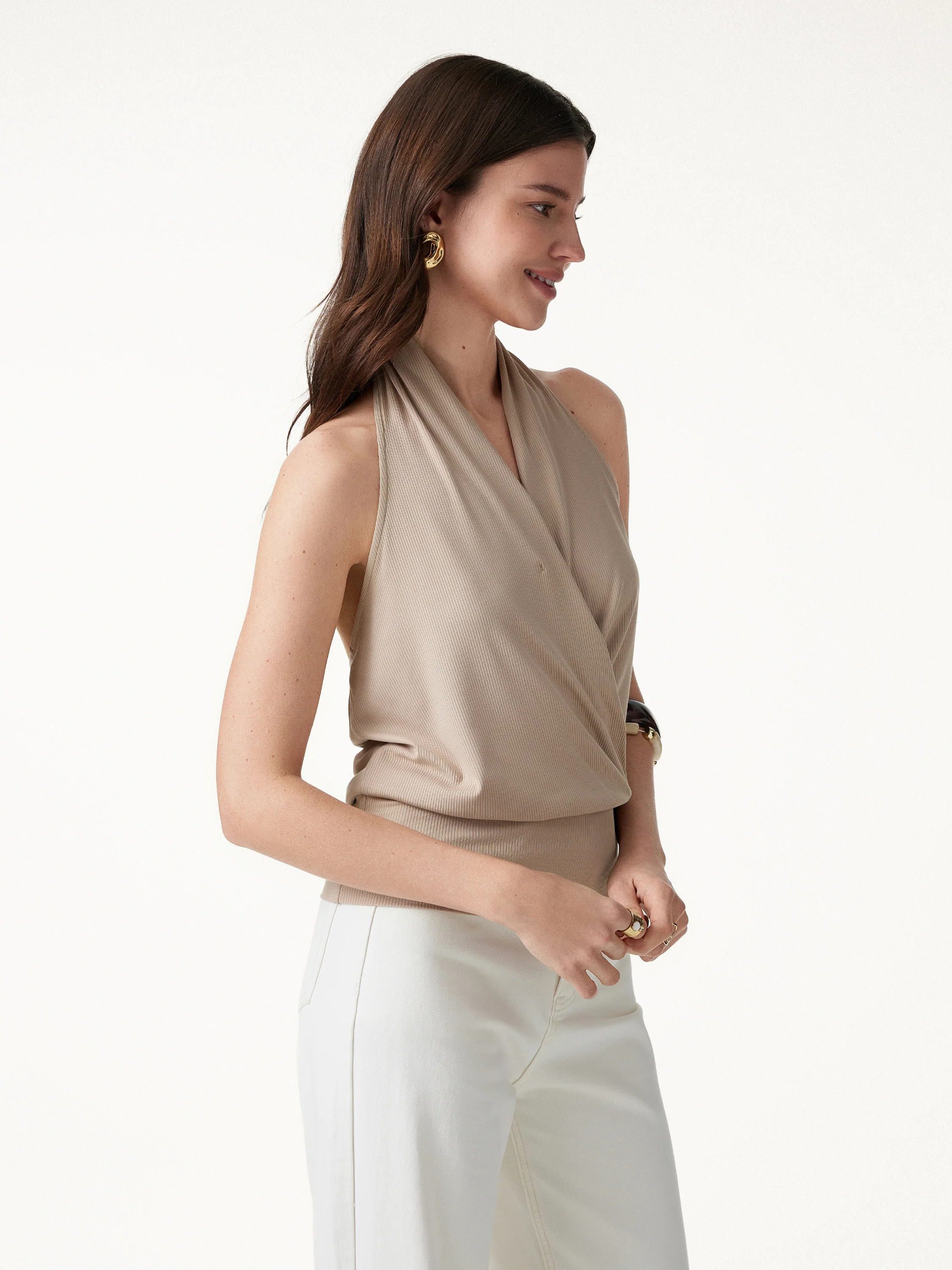 Bamboo Blend Halter Neck Relaxed Top - Image 8