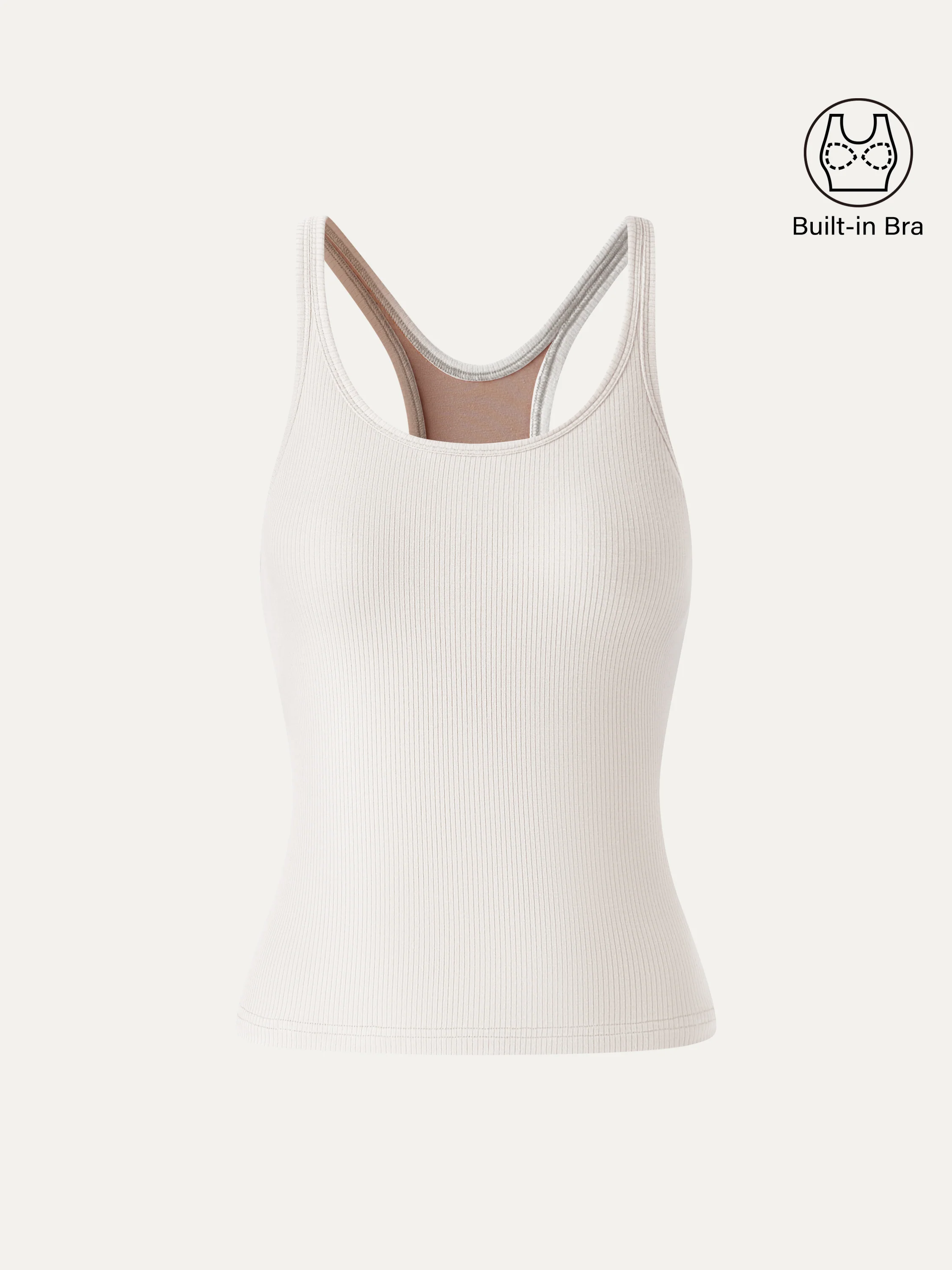 Cool-Touch Ribbed Scoop Neck Racer Back Bra Tank - Image 10