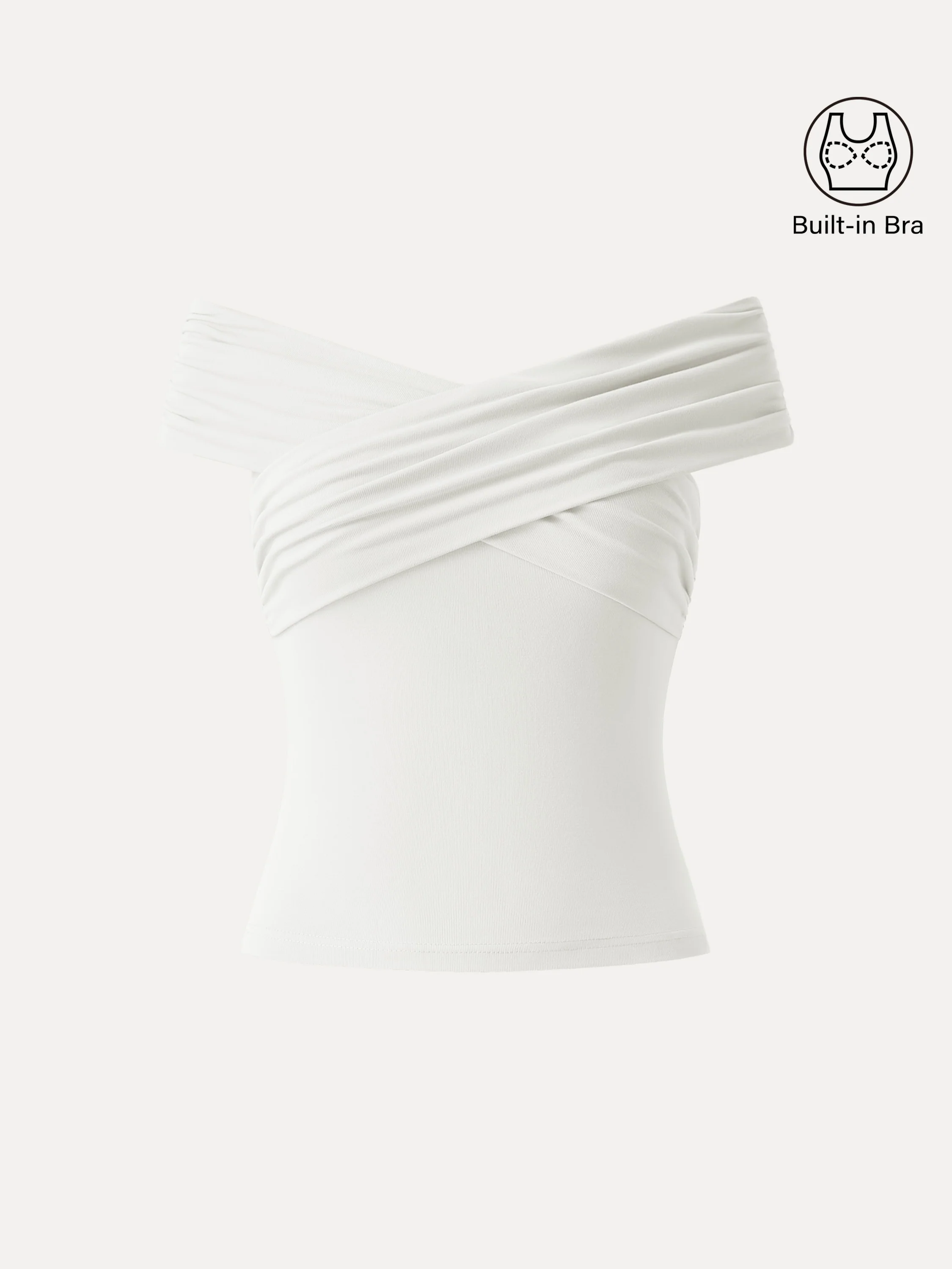 Criss Cross Off Shoulder New Airy Bra Top - Image 5