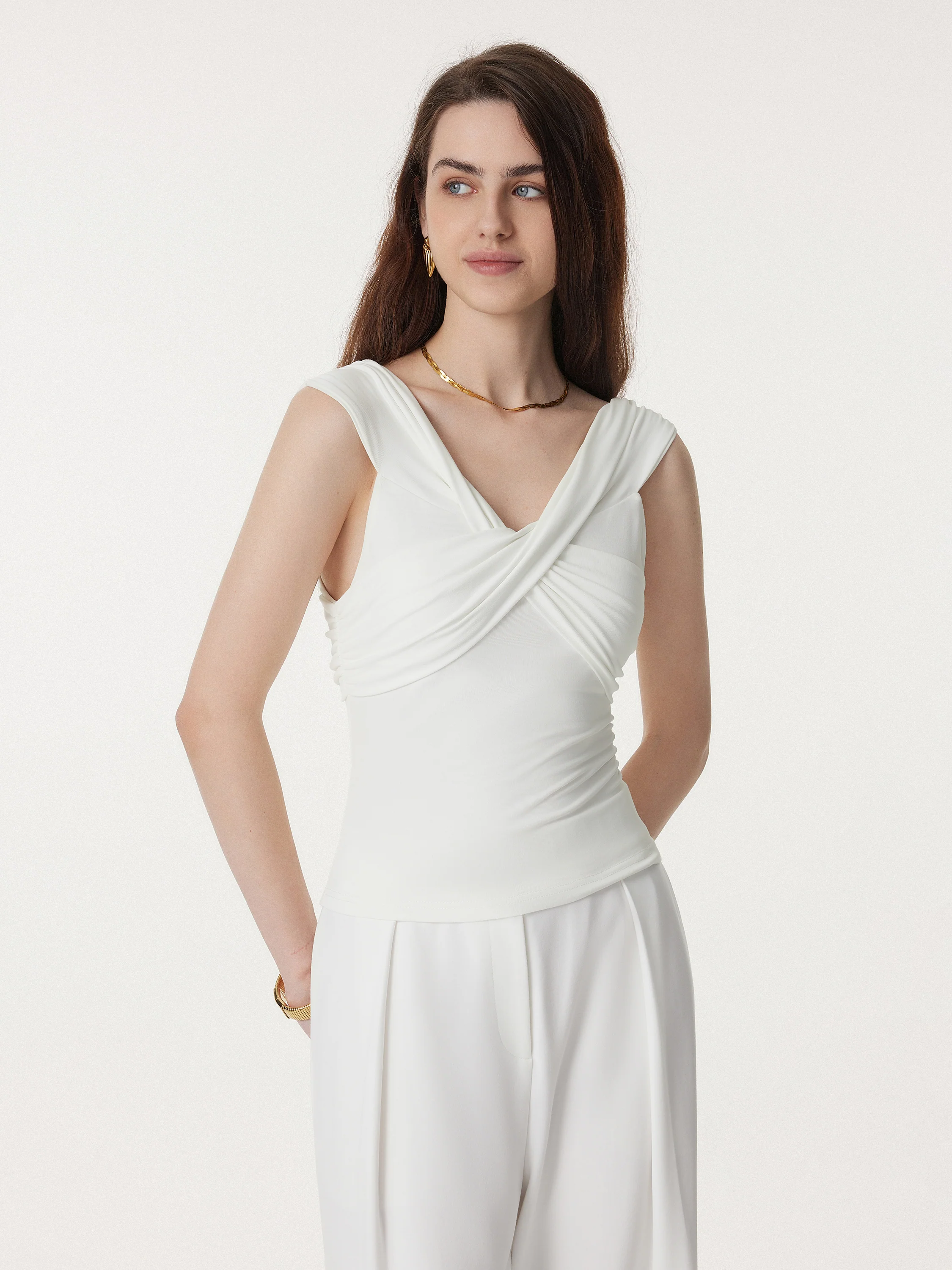 Criss Cross Off Shoulder New Airy Bra Top - Image 7