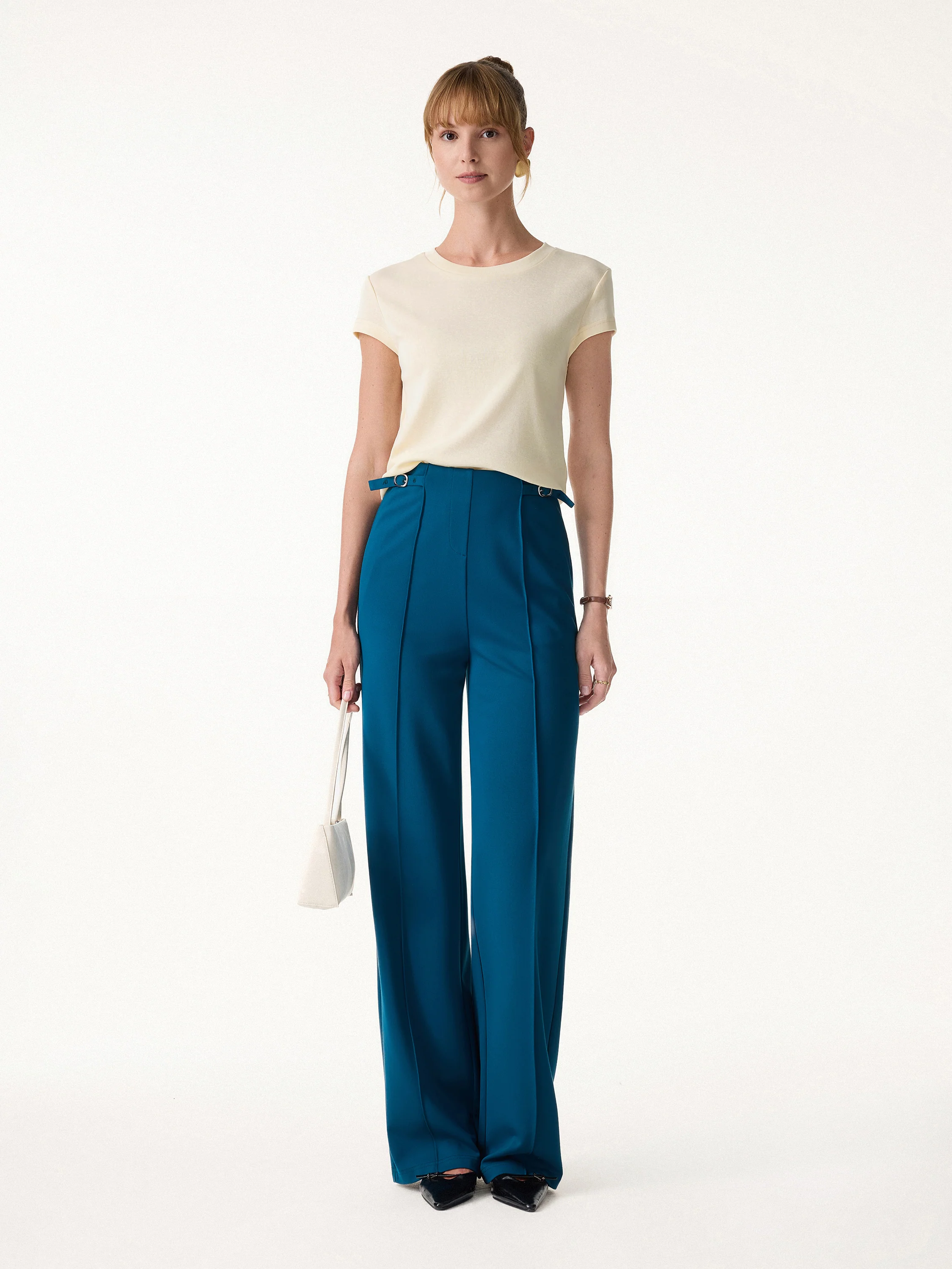 Cotton-Linen Blend Cooling Essential Summer Tee - Image 9