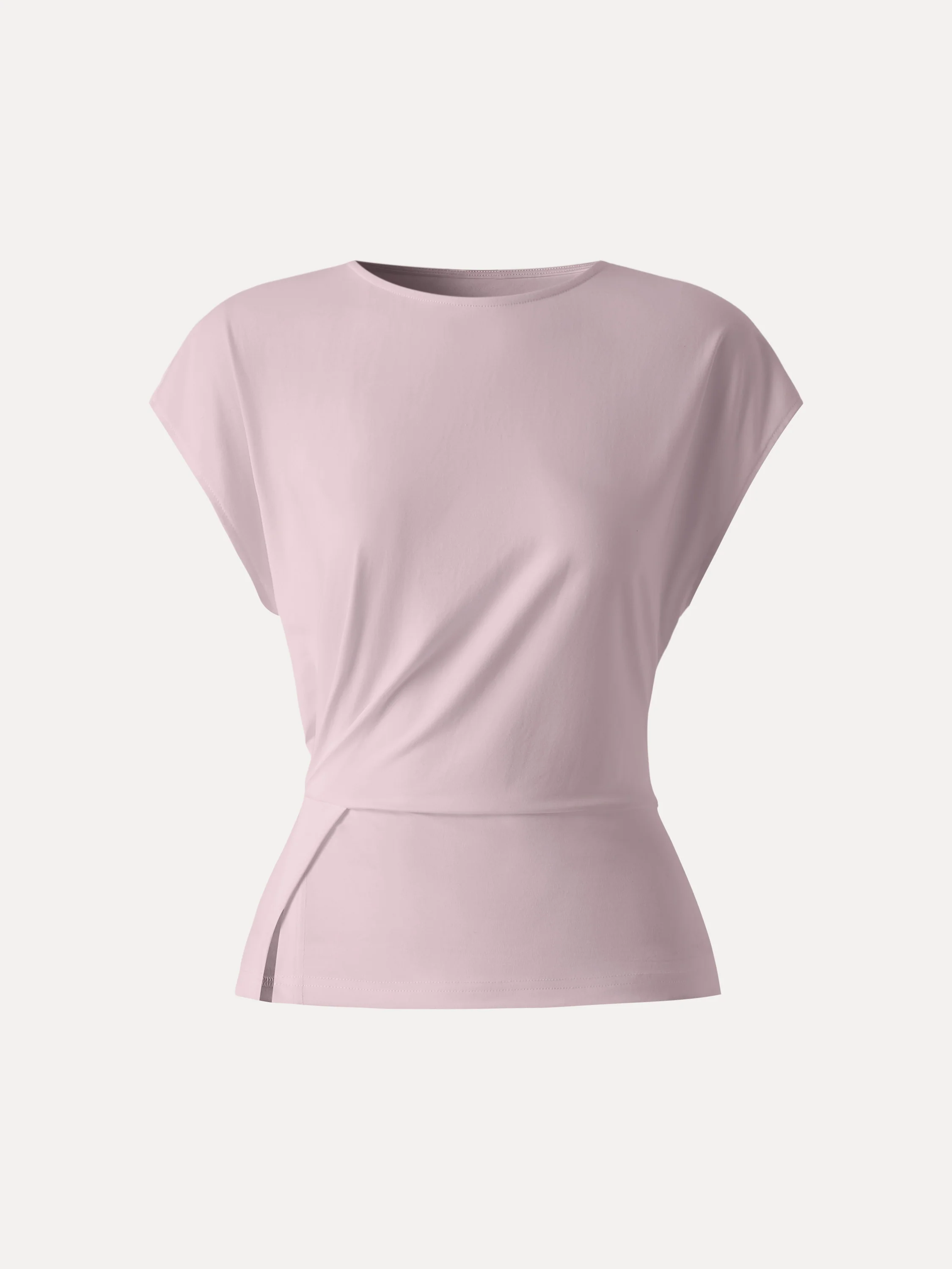 Cooling Ponte Relaxed Round Neck Tucked Top - Image 11