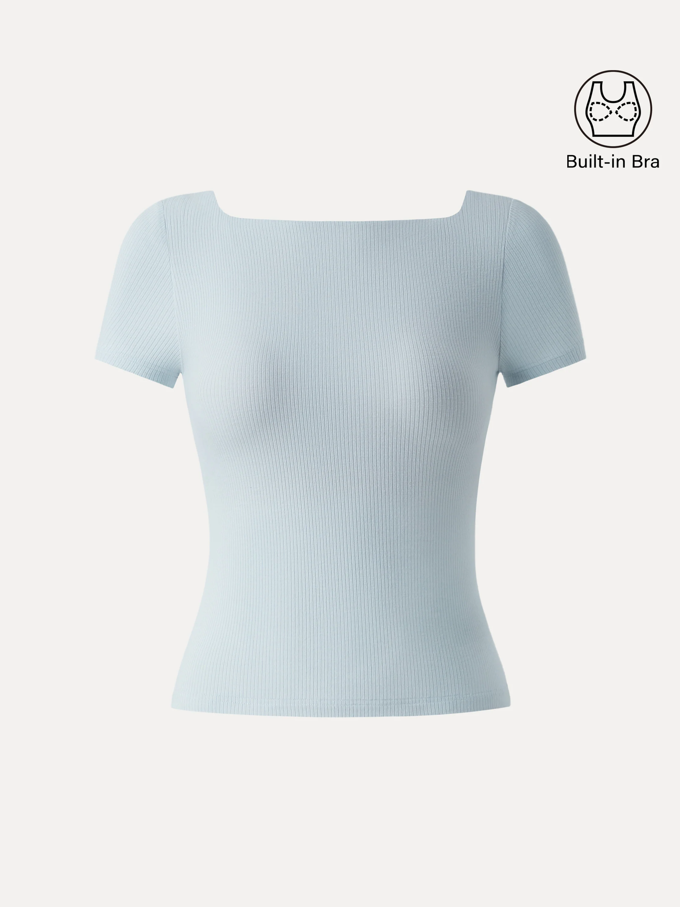 Cooling Ribbed Open Back Summer Bra Top - Image 2