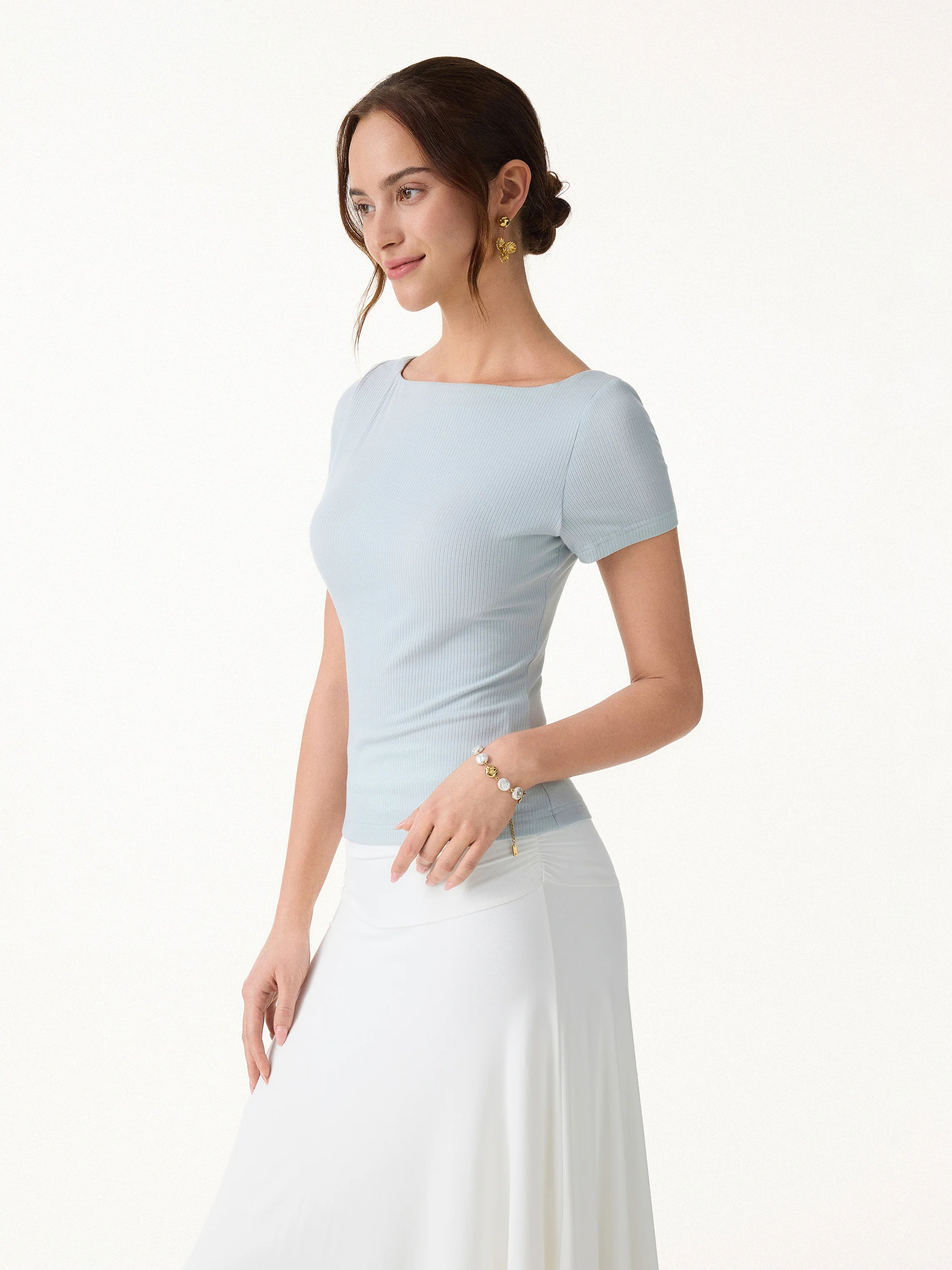 Cooling Ribbed Open Back Summer Bra Top - Image 6