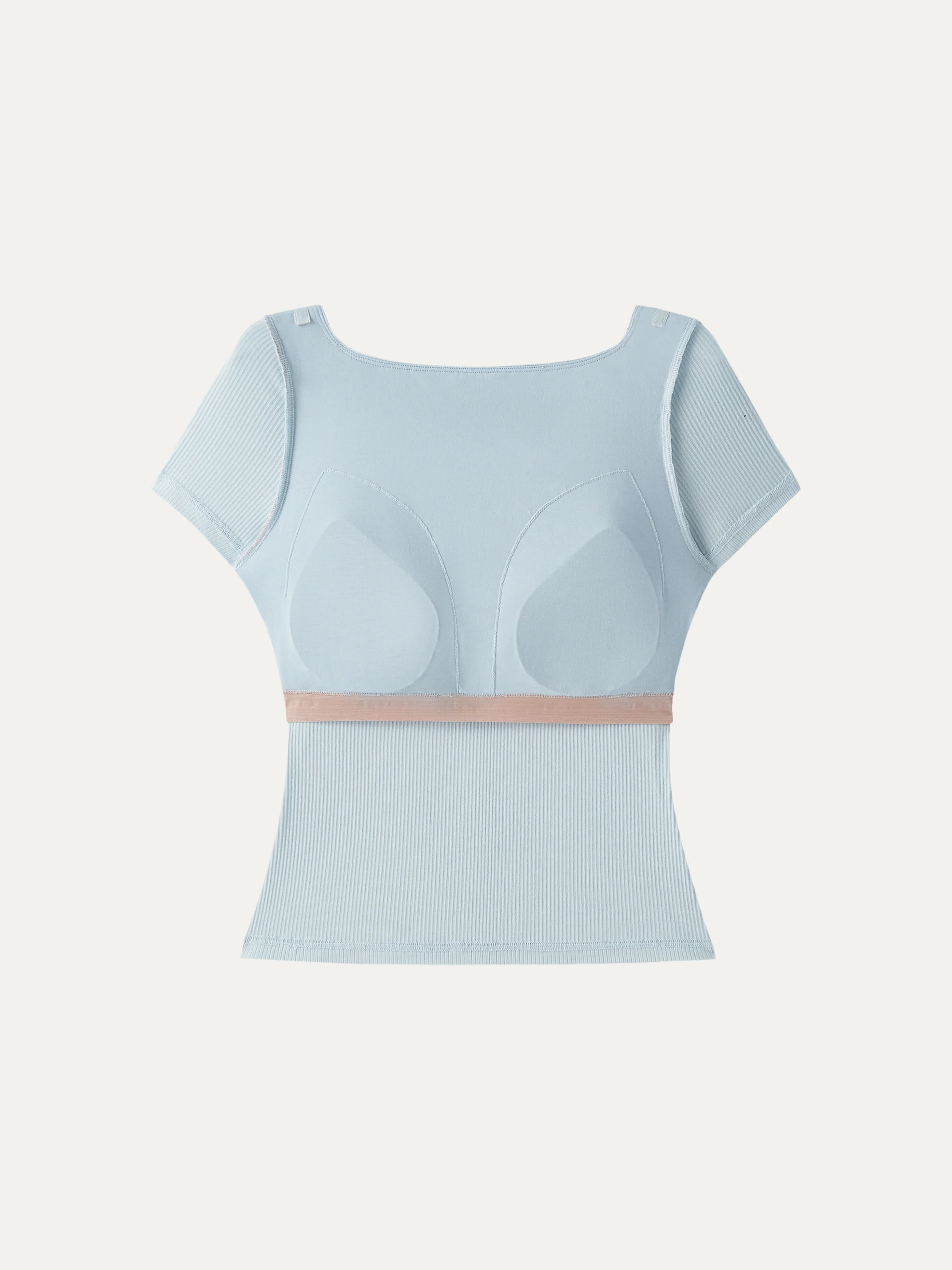 Cooling Ribbed Open Back Summer Bra Top - Image 7