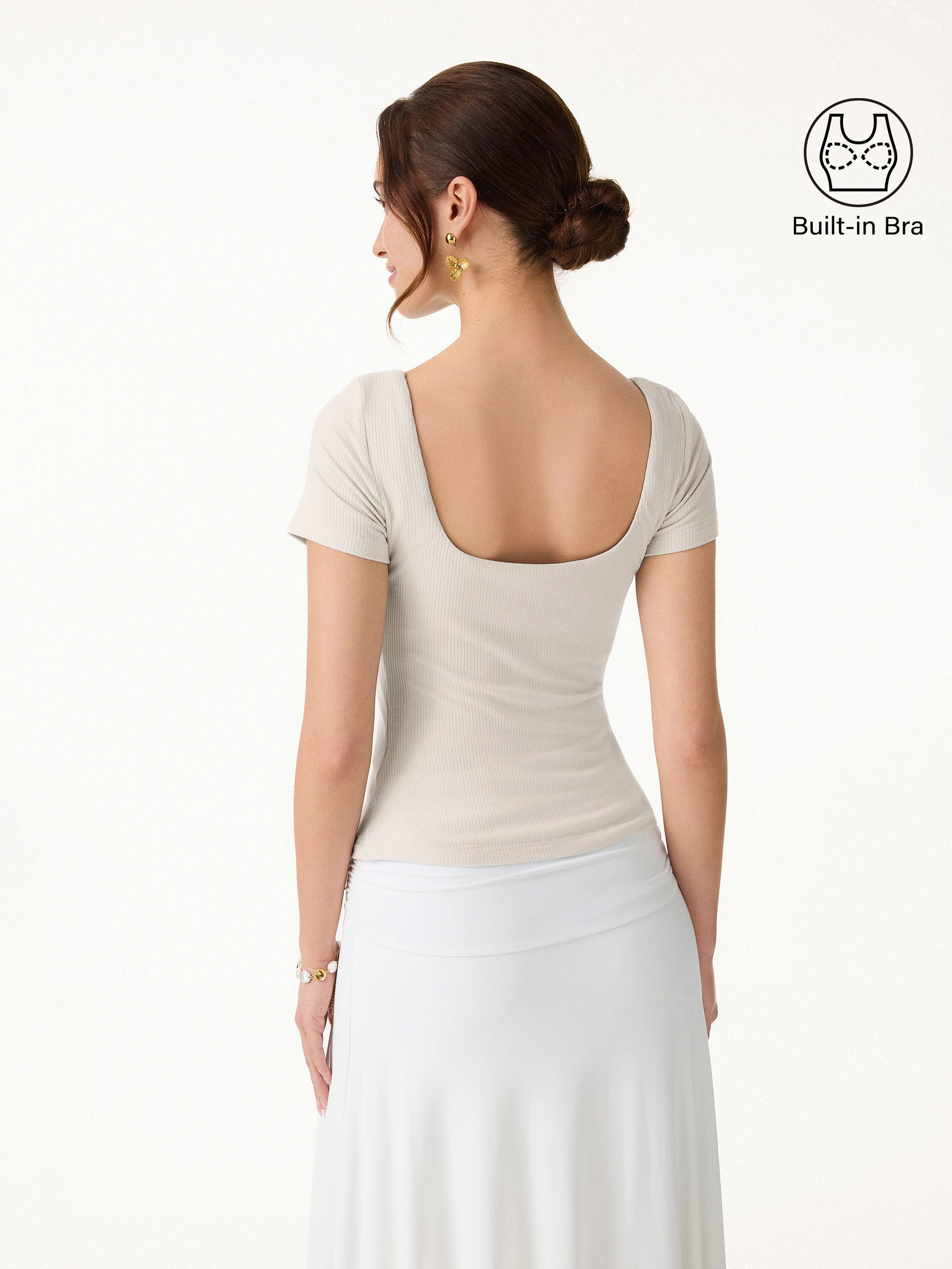 Cooling Ribbed Open Back Summer Bra Top - Image 9