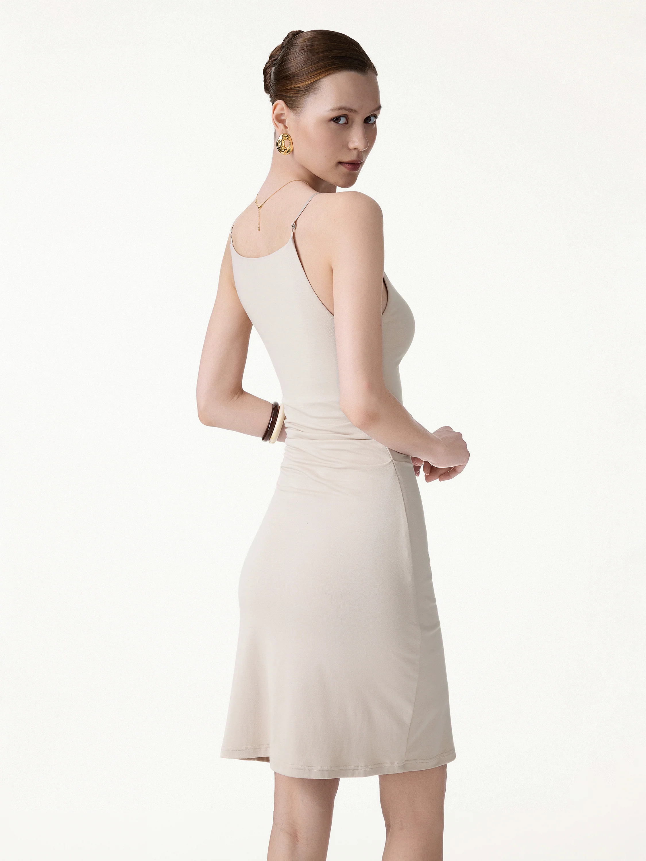 CoolTouch A-Line Rcuhed Mini Bra Dress - Image 5