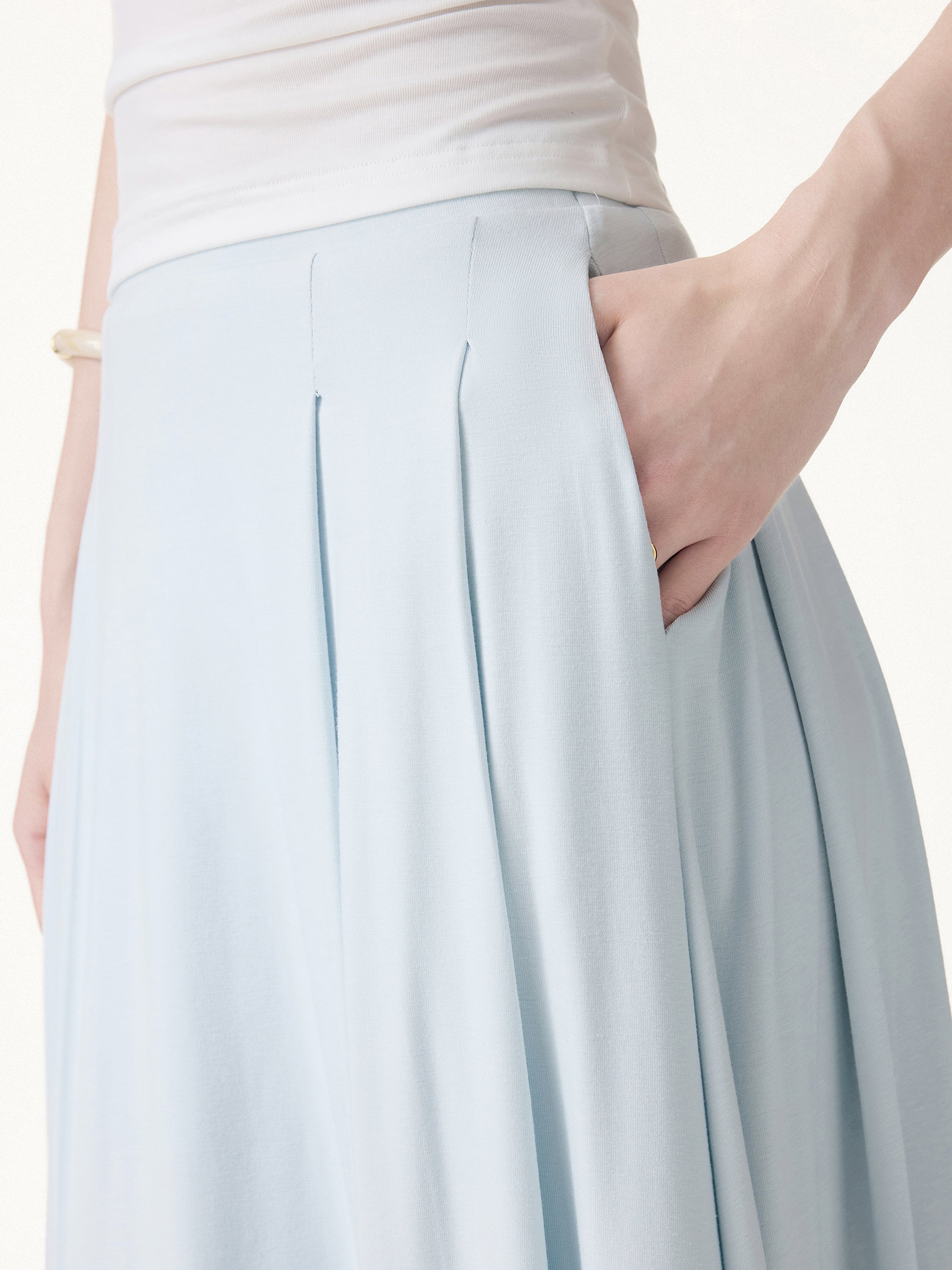 CoolTouch Circle Flare Midi Skirt with Pockets - Image 2