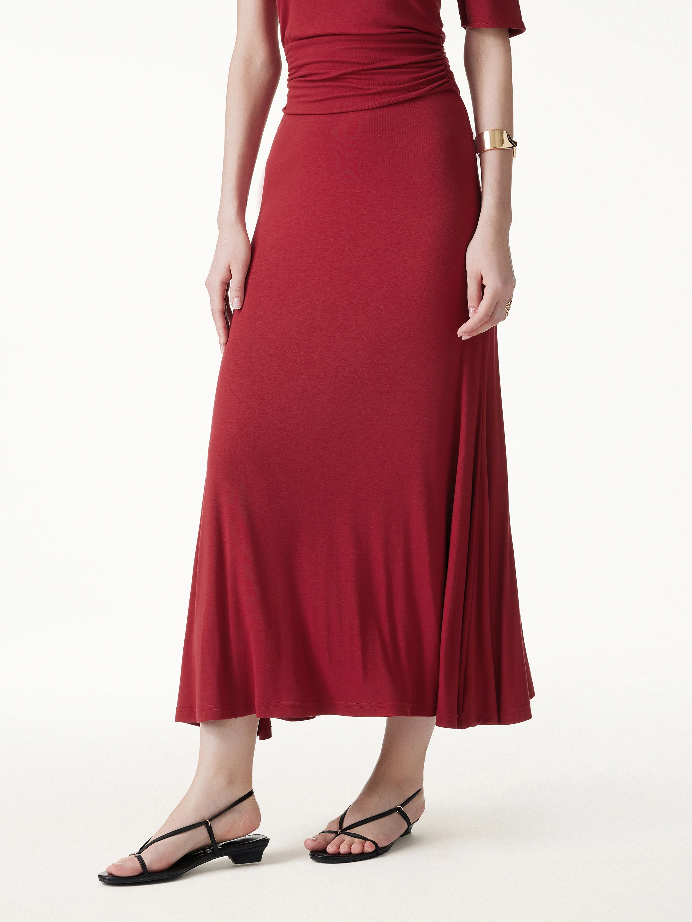 CoolTouch Flowy Maxi Flared Skirt - Image 4