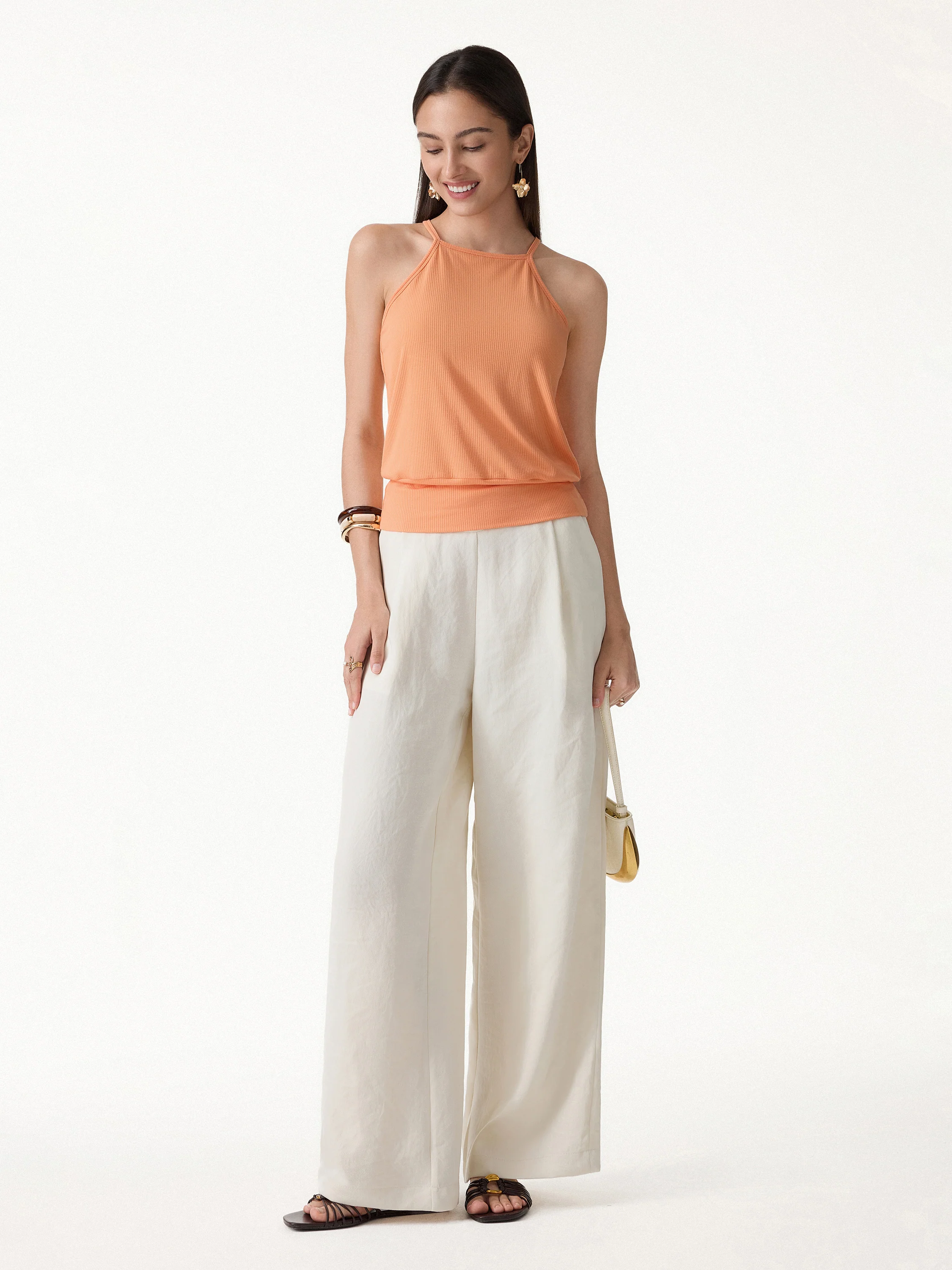 CoolTouch High Square Neck Banded Hem Bra Top - Image 3