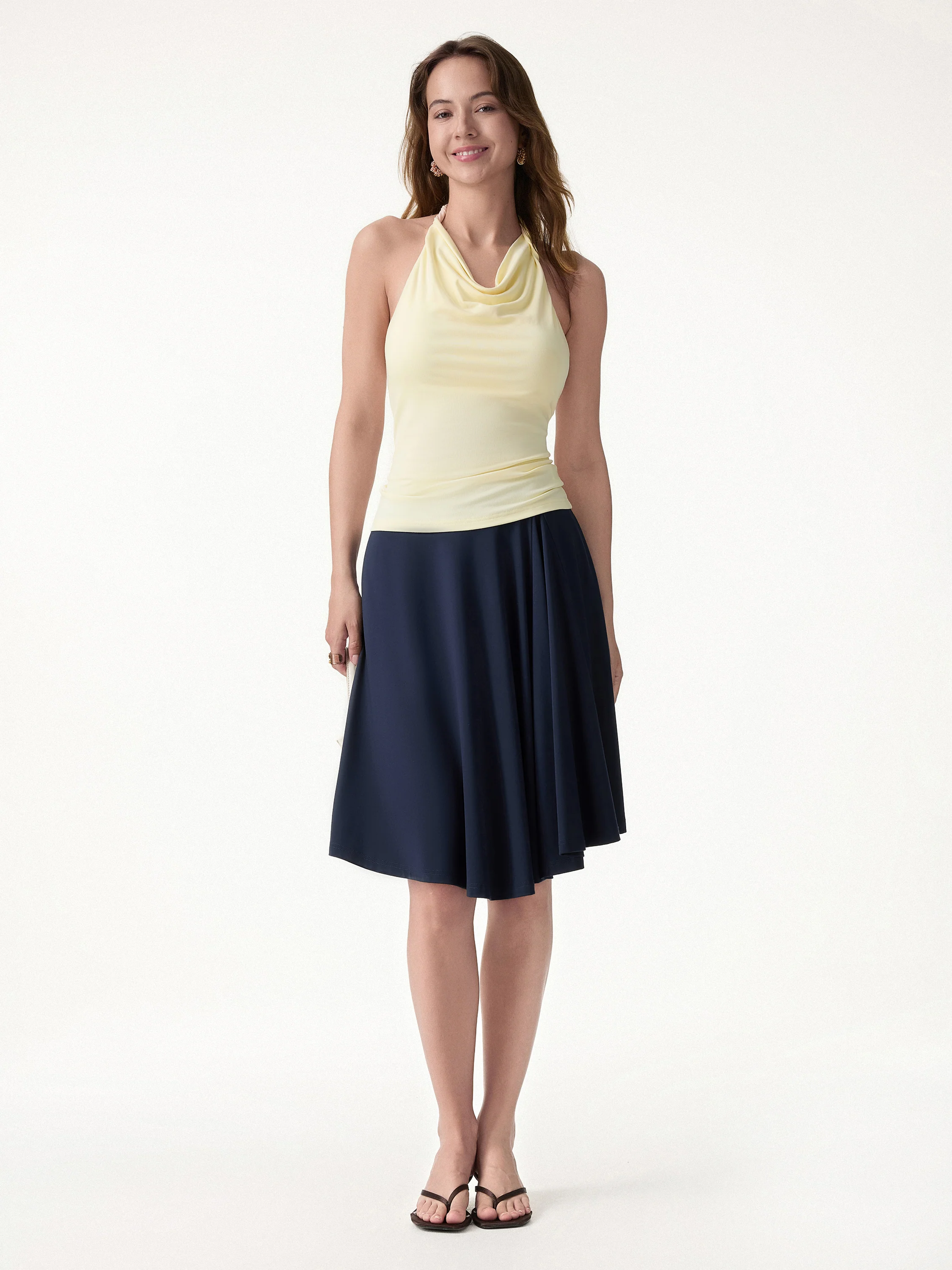 CoolTouch Ponte Circle Skirt with Pockets - Image 4