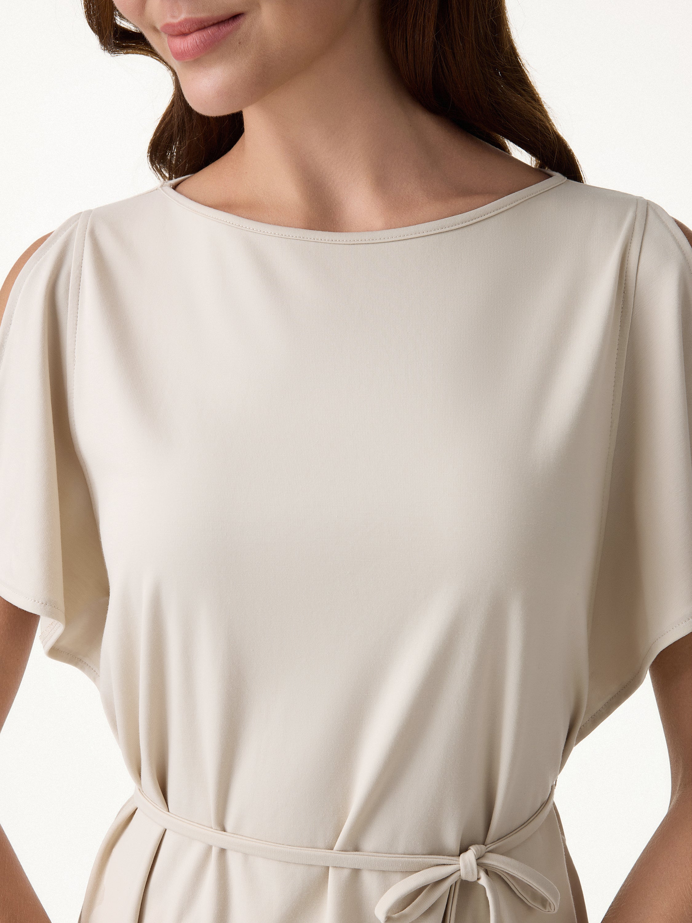 CoolTouch Relaxed Boatneck Self-Tie Top - Image 3