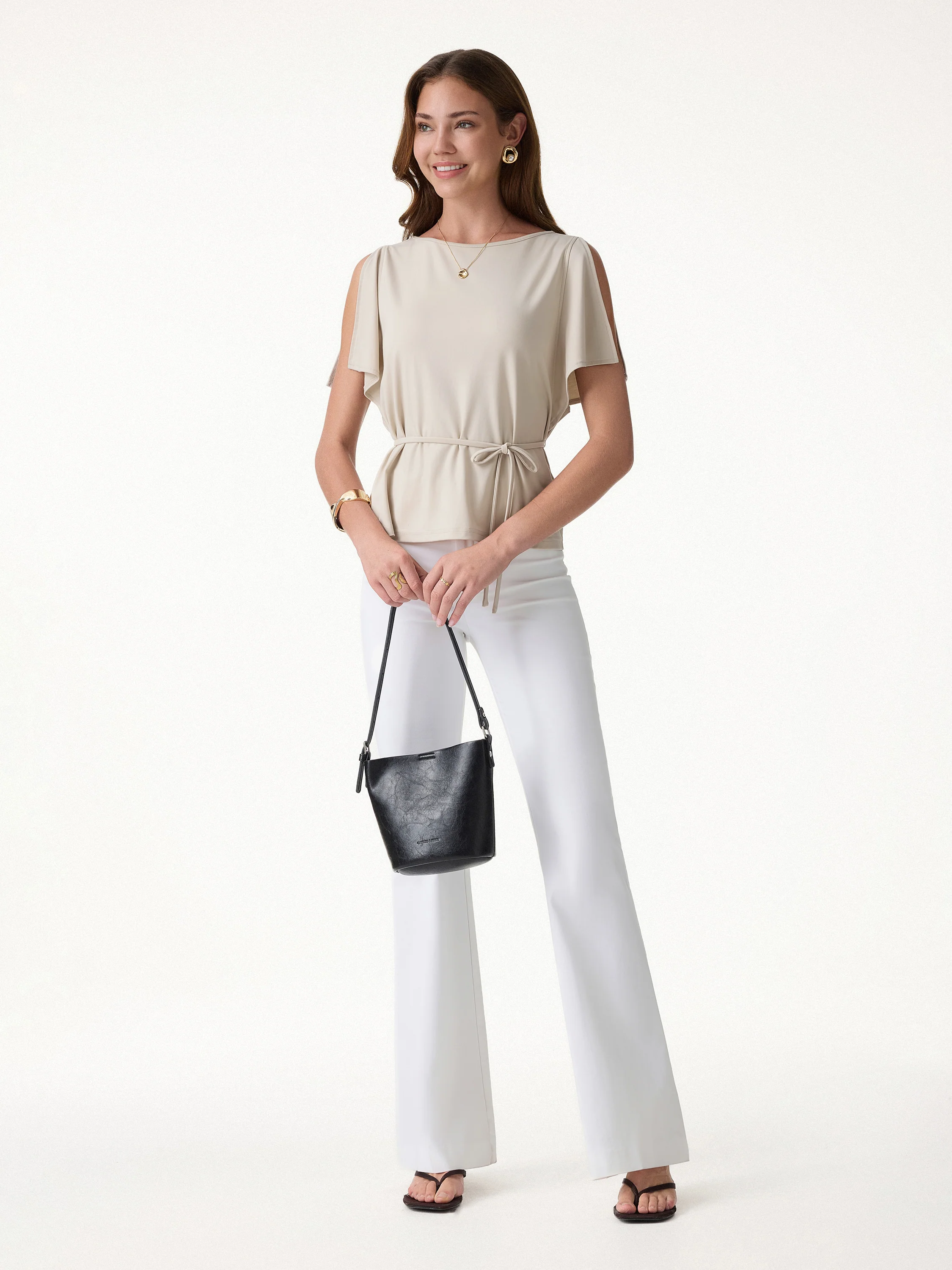 CoolTouch Relaxed Boatneck Self-Tie Top - Image 5