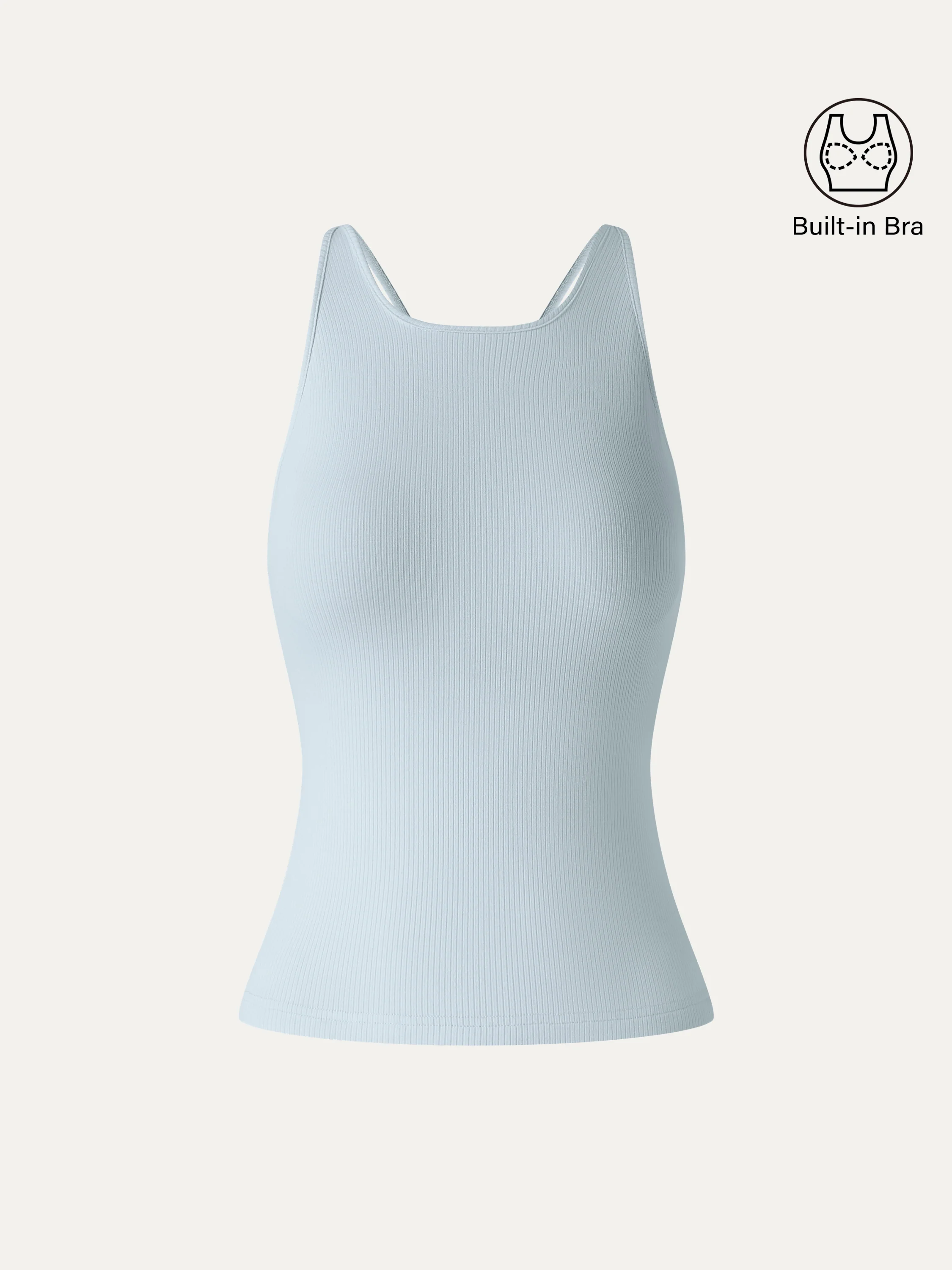 CoolTouch Ribbed Racer Back Bra Tank - Image 10