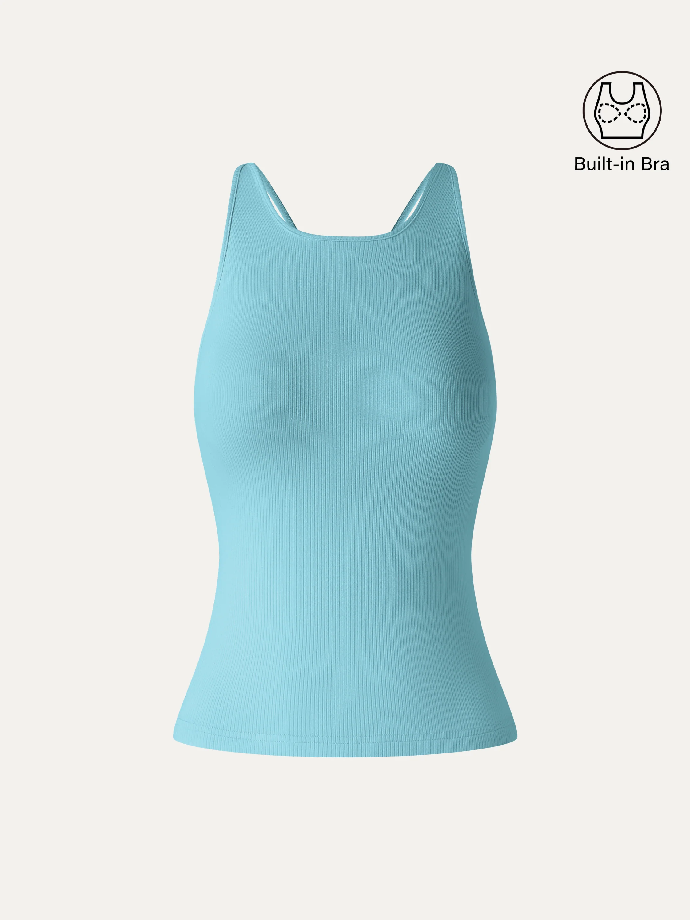CoolTouch Ribbed Racer Back Bra Tank - Image 12