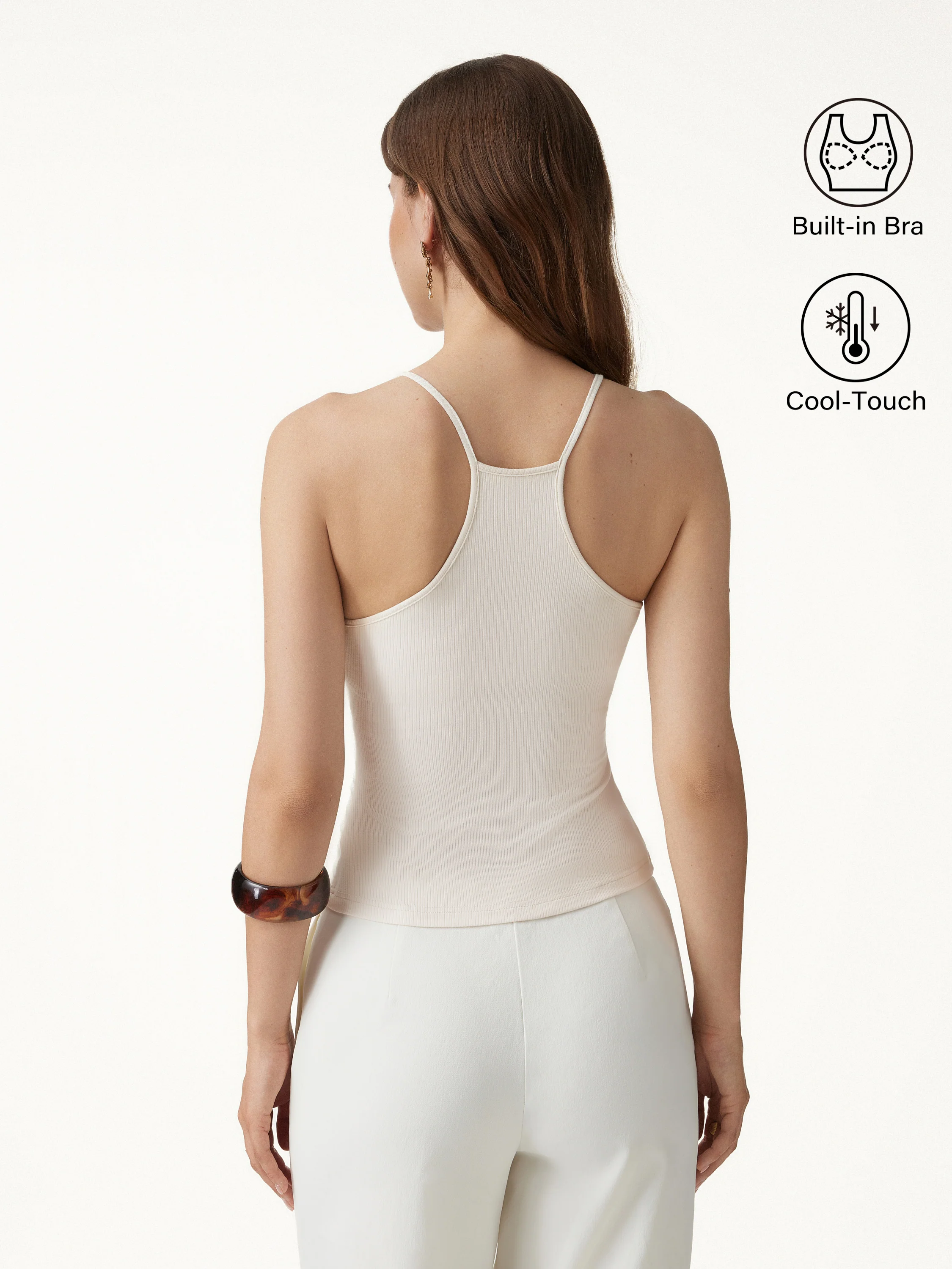 CoolTouch Ribbed Racer Back Bra Tank - Image 6