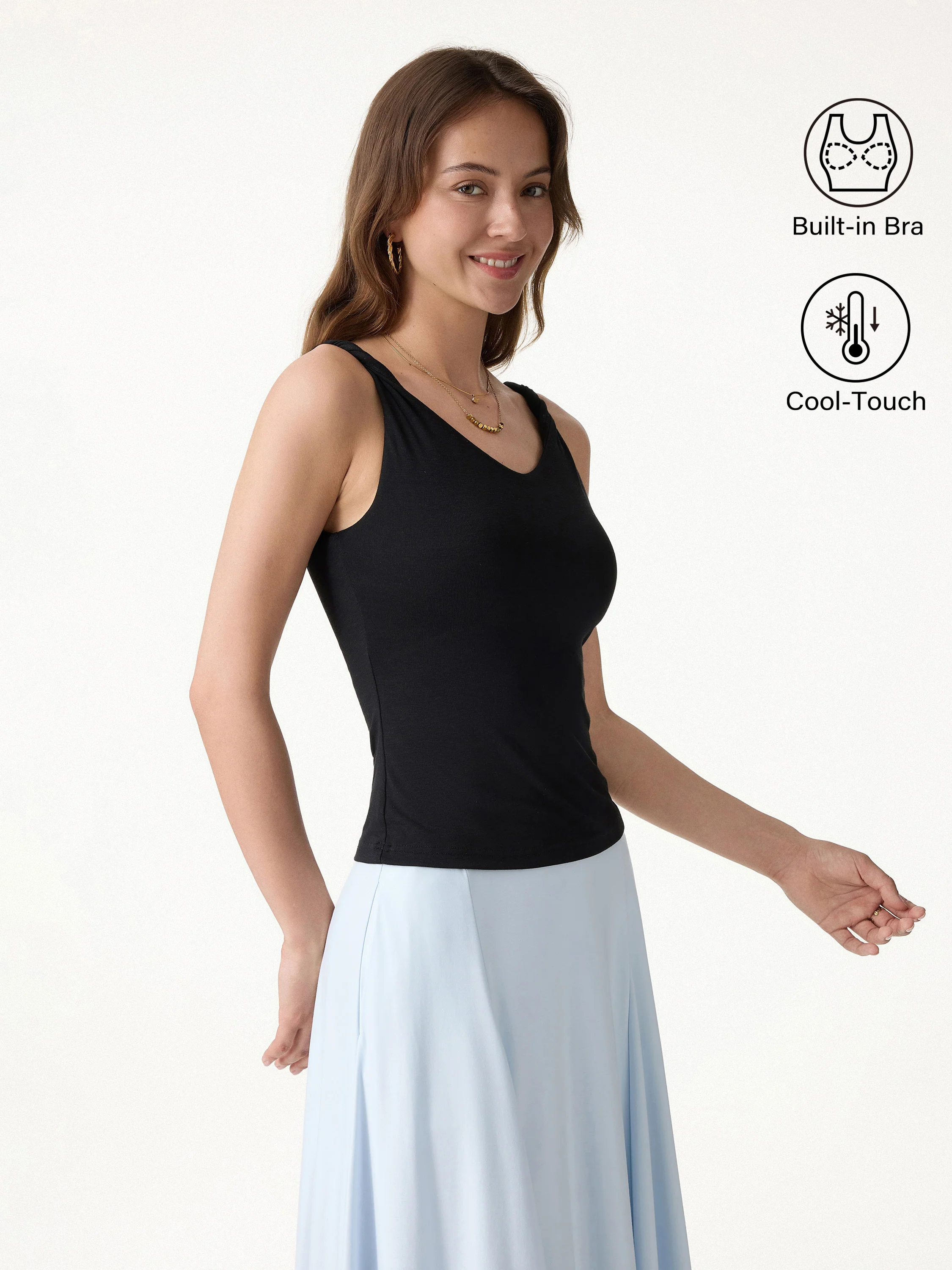 CoolTouch Twisted Strap V-Neck Bra Tank - Image 4