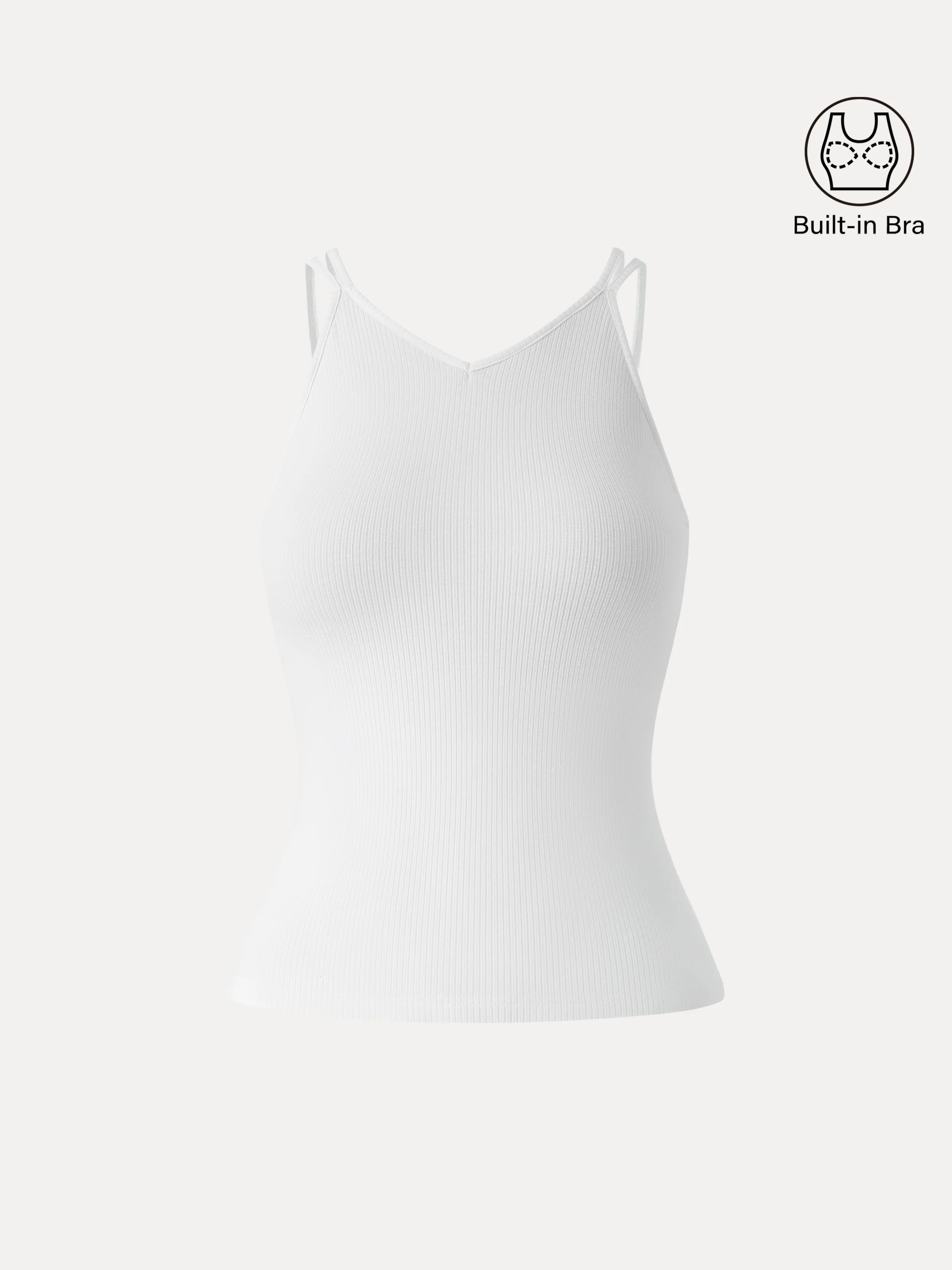 CoolTouch V-Neck Spaghetti Bra Tank - Image 10