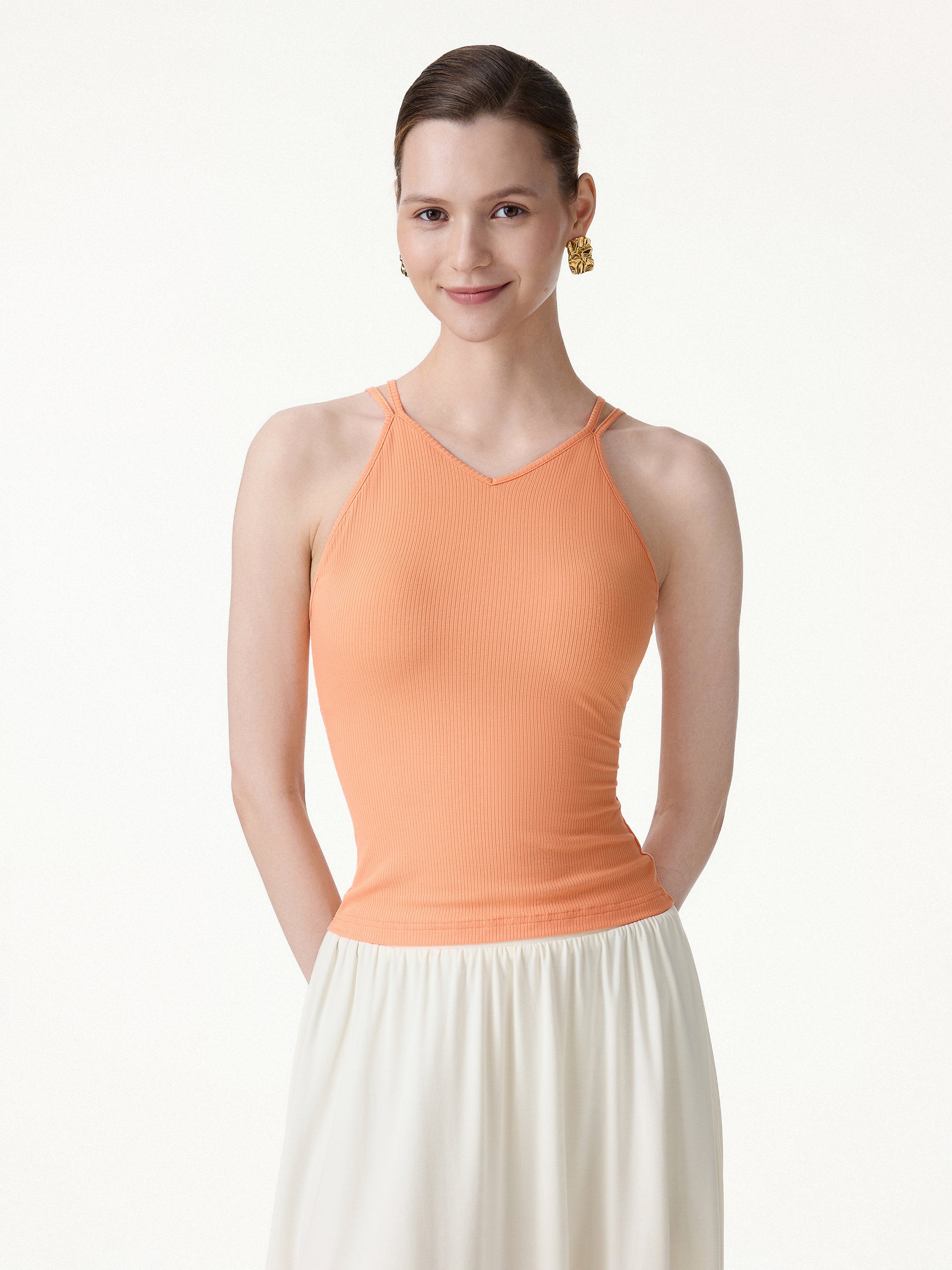 CoolTouch V-Neck Spaghetti Bra Tank - Image 6