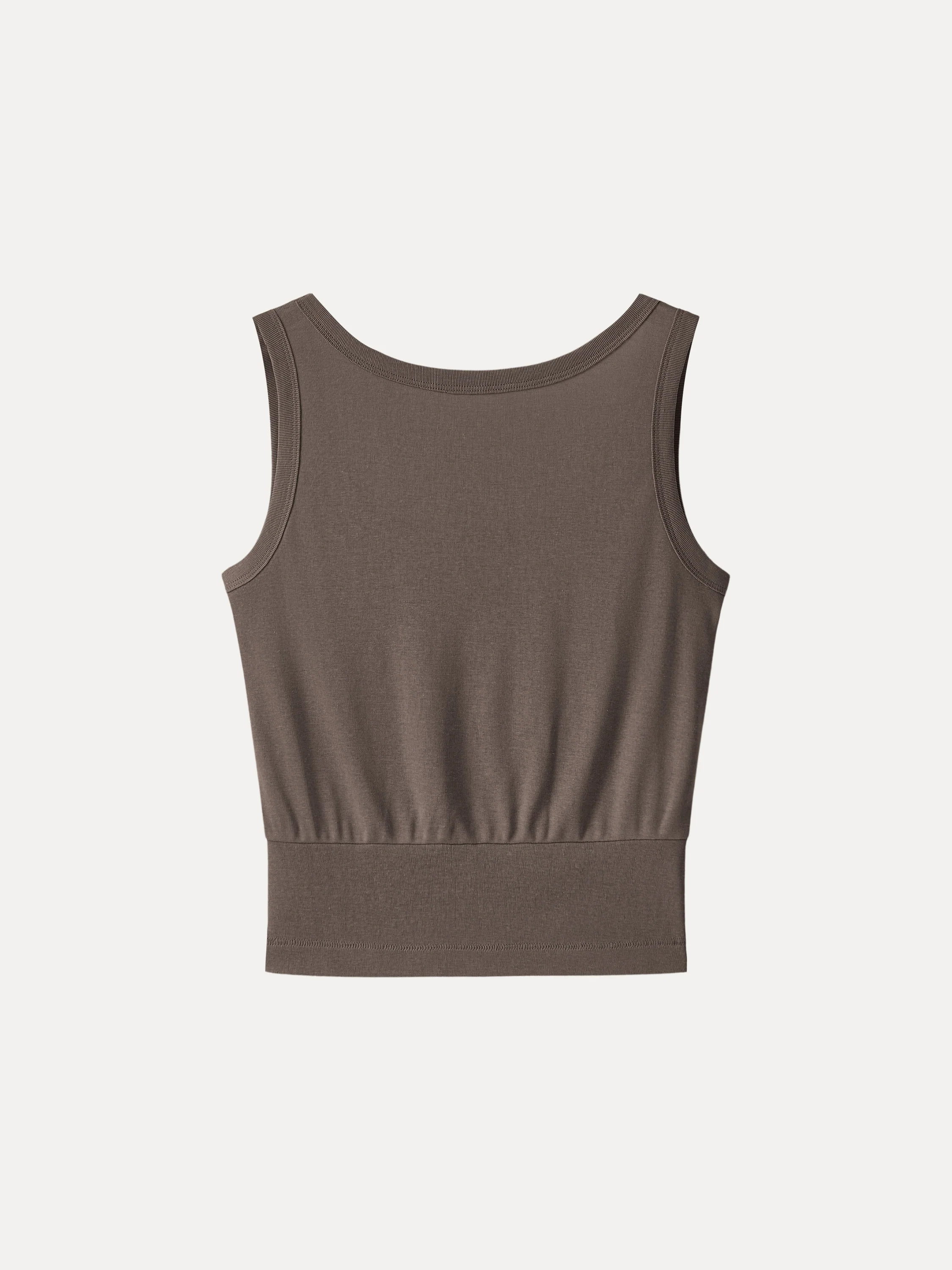Cotton-Linen Blend Reversible Boatneck Low Back Top - Image 11