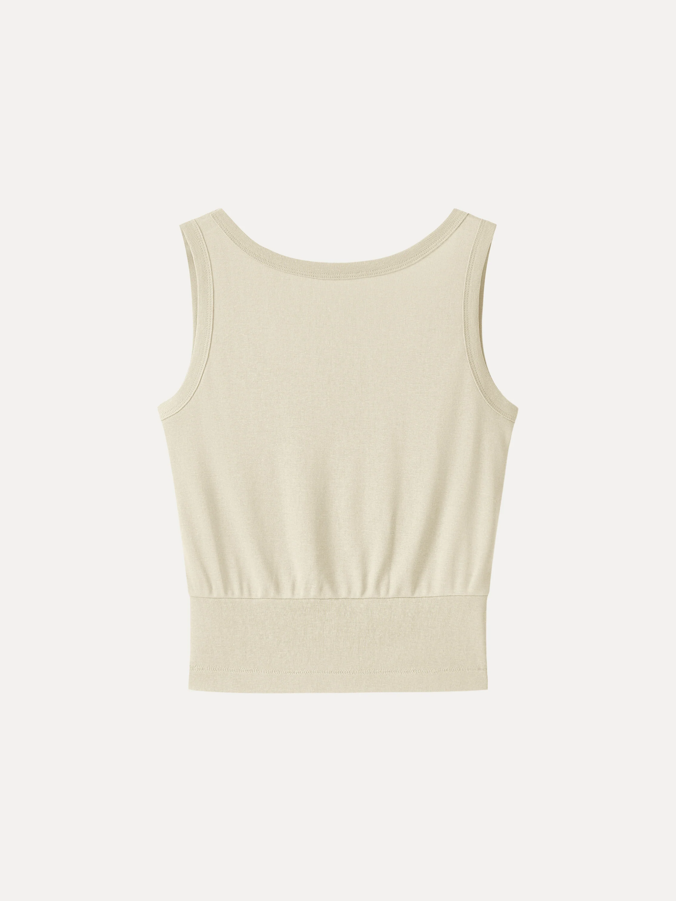 Cotton-Linen Blend Reversible Boatneck Low Back Top - Image 18