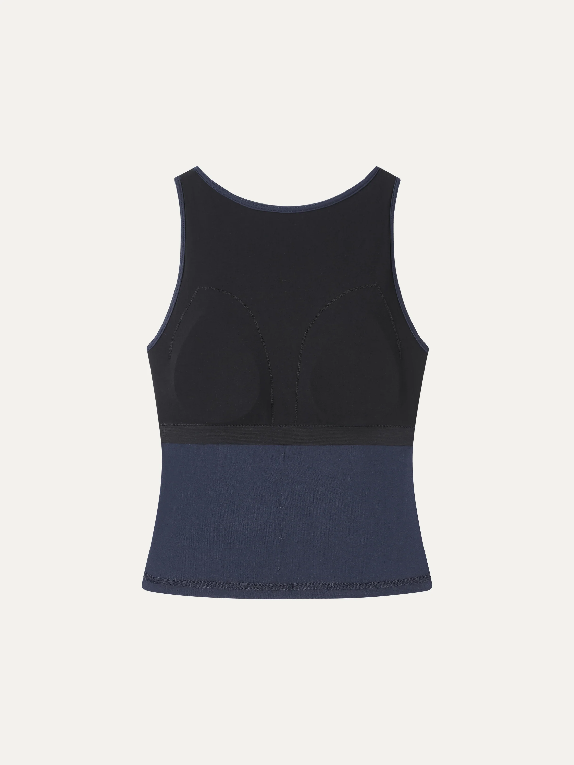 Cotton-Linen Boatneck Cropped Bra Top - Image 7
