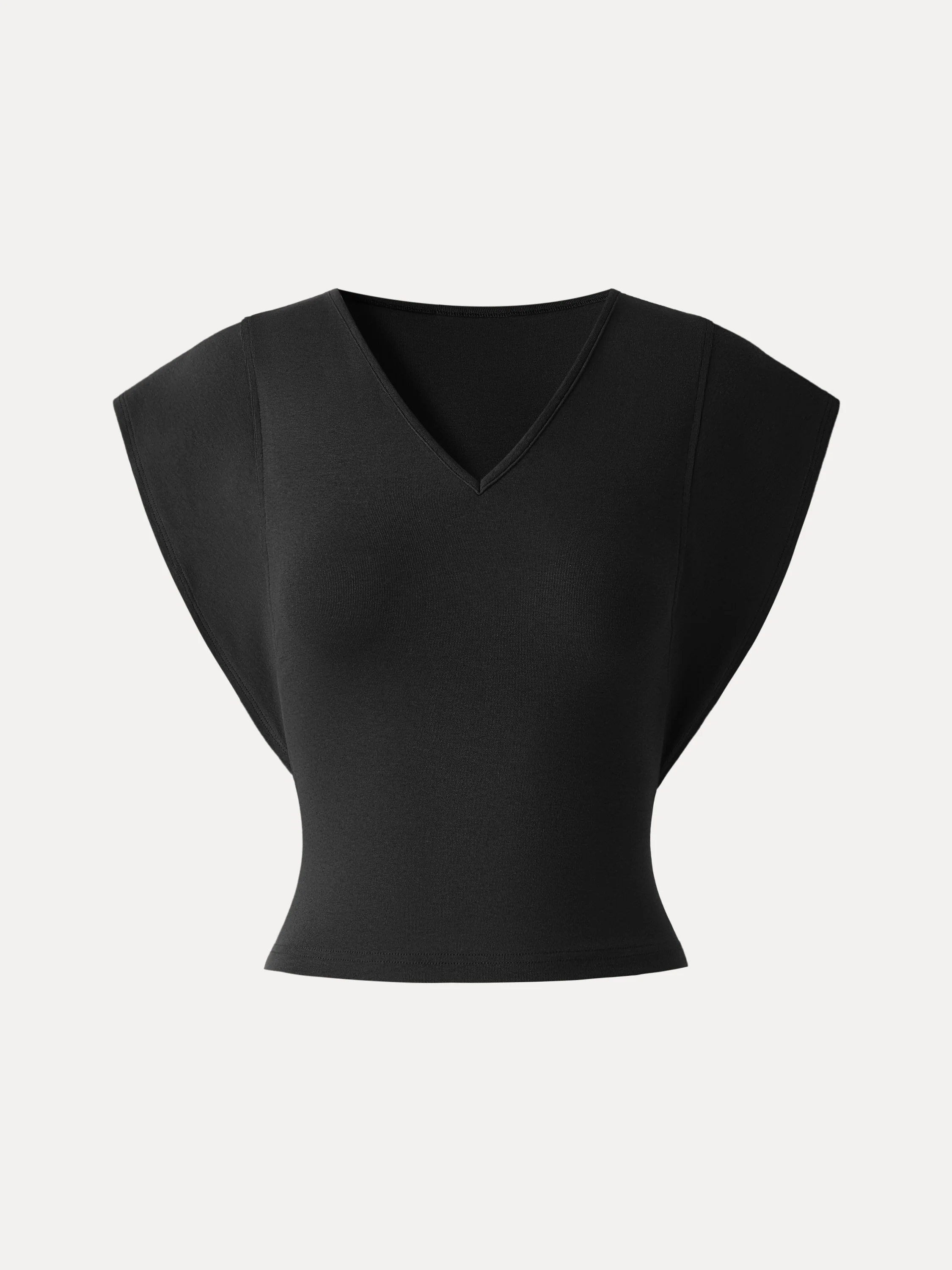 Cotton Lyocell V-Neck Summer Tee - Image 4