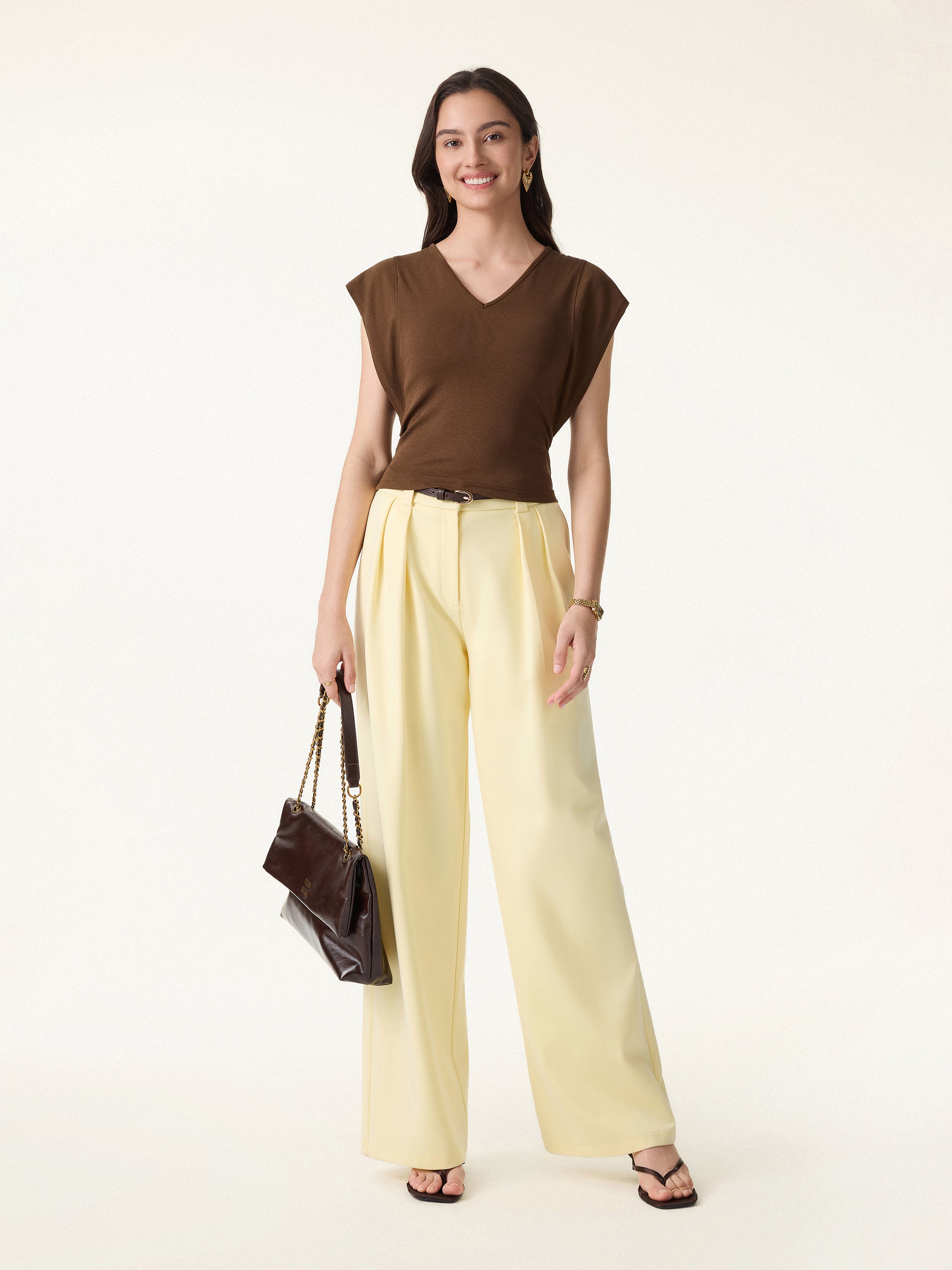 Cotton Lyocell V-Neck Summer Tee - Image 6