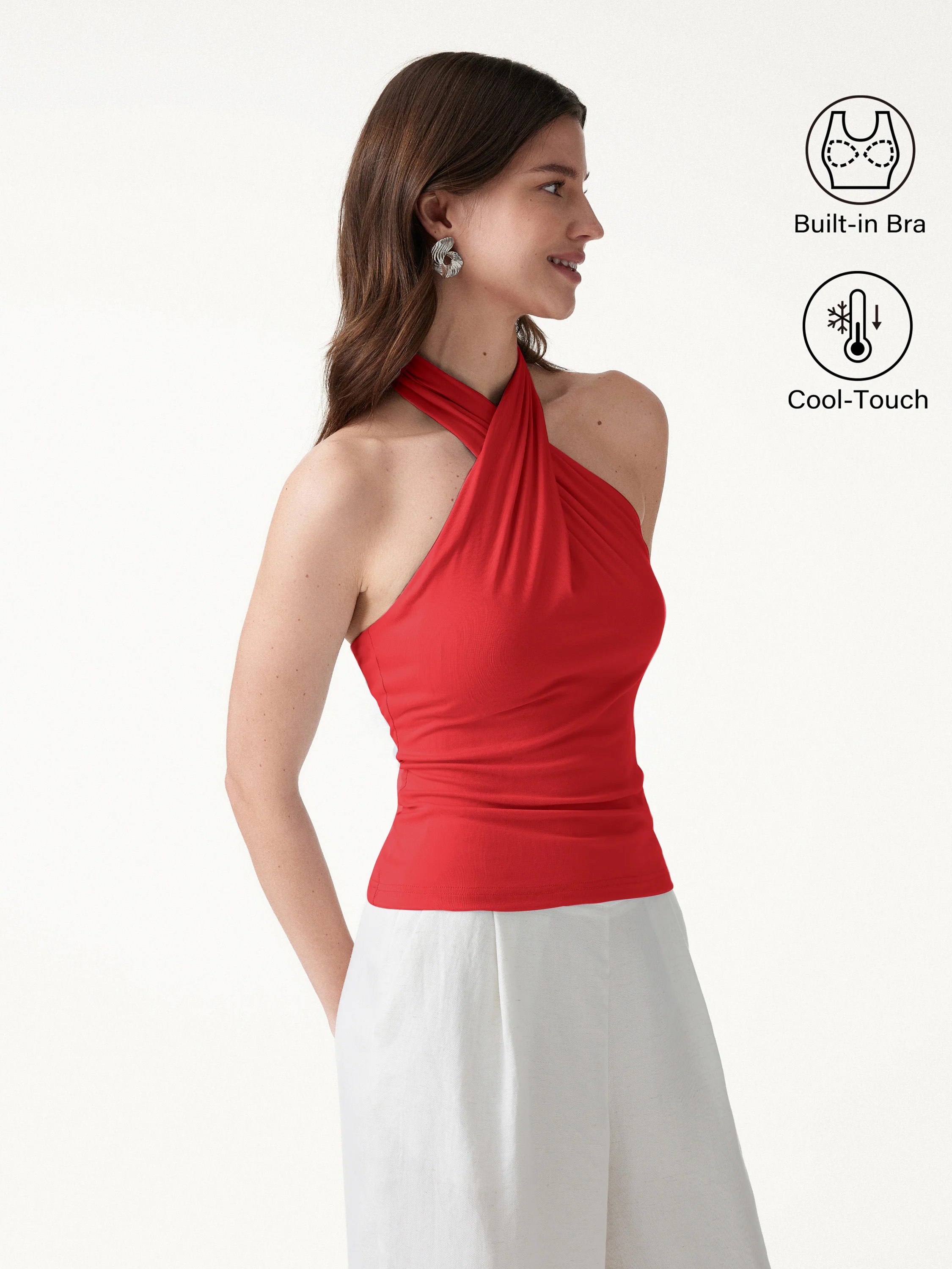 Criss Cross Halter Neck Going-Out Bra Top - Image 15