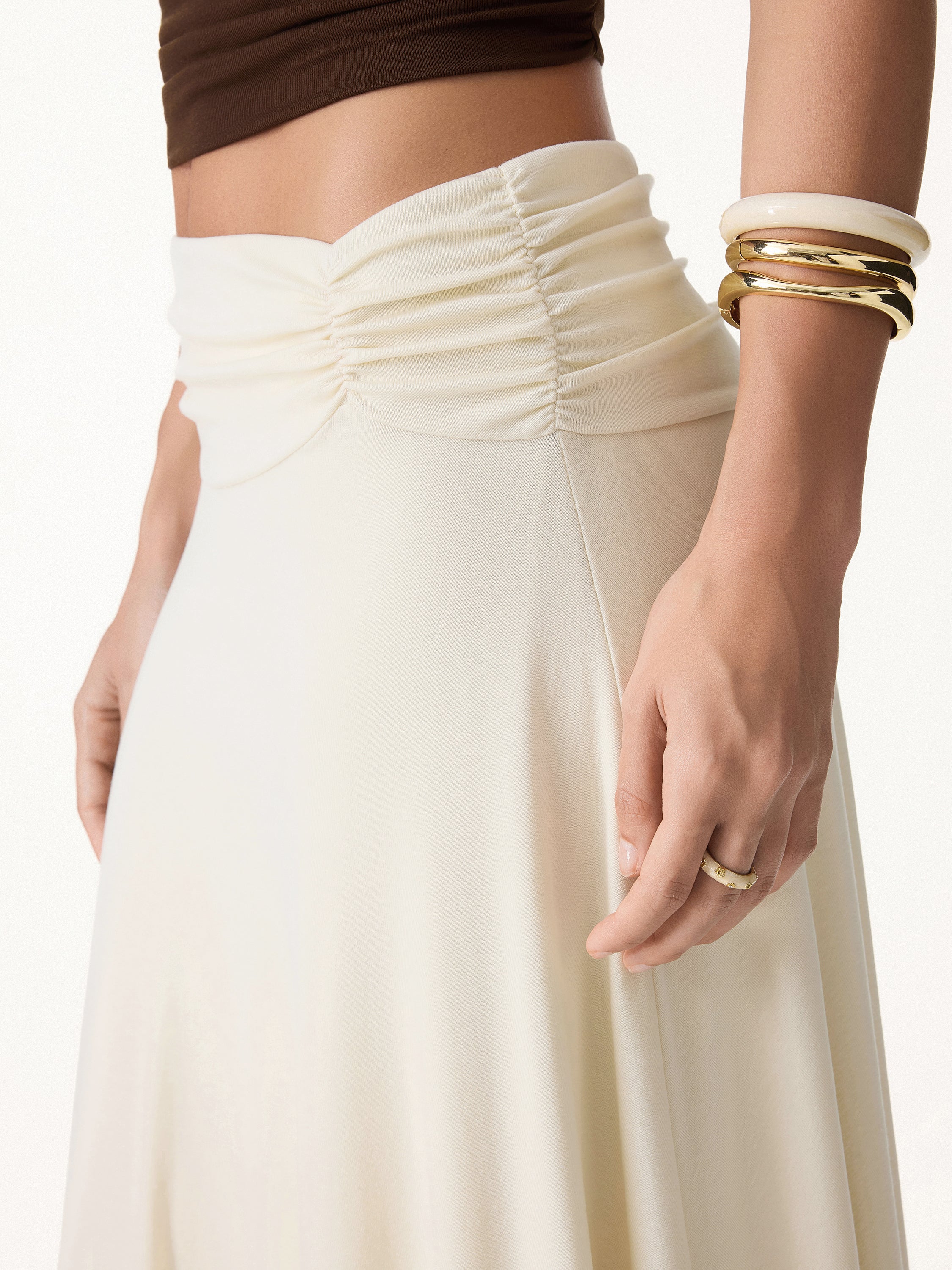 European Linen Flowy Vacay Maxi Skirt - Image 2