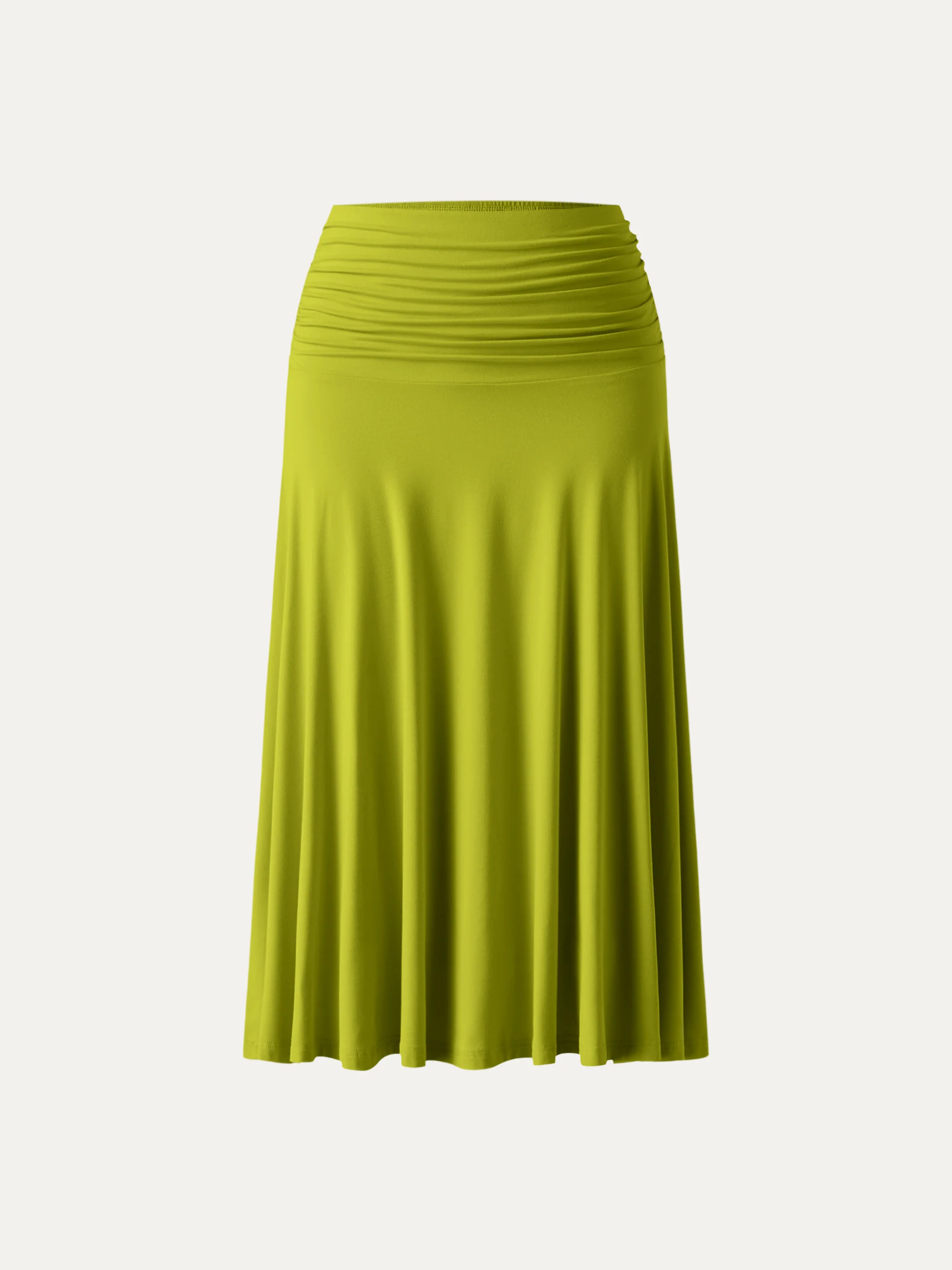 Flowy Side Ruched A-line Midi Skirt - Image 11